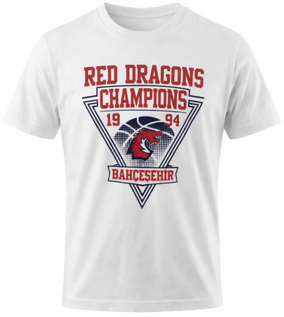 Bahçeşehir Red Dragons Beyaz T-Shirt