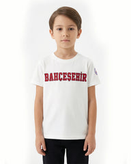 Bahçeşehir Kırmızı Logolu Beyaz T-Shirt bigkeepcollection