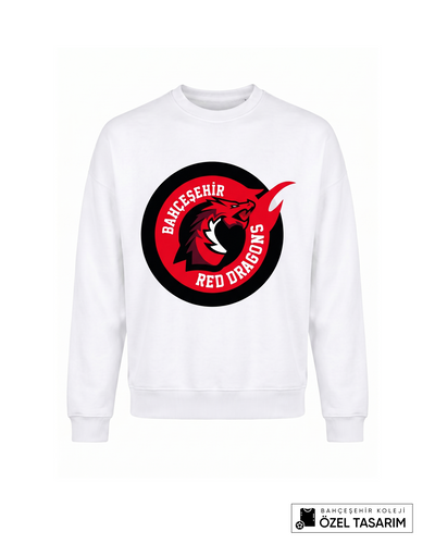 Bahçeşehir Koleji Red Dragons Logolu Özel Tasarım Sweatshirt