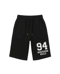Bahçeşehir College EST94 Series Black Shorts with White Print