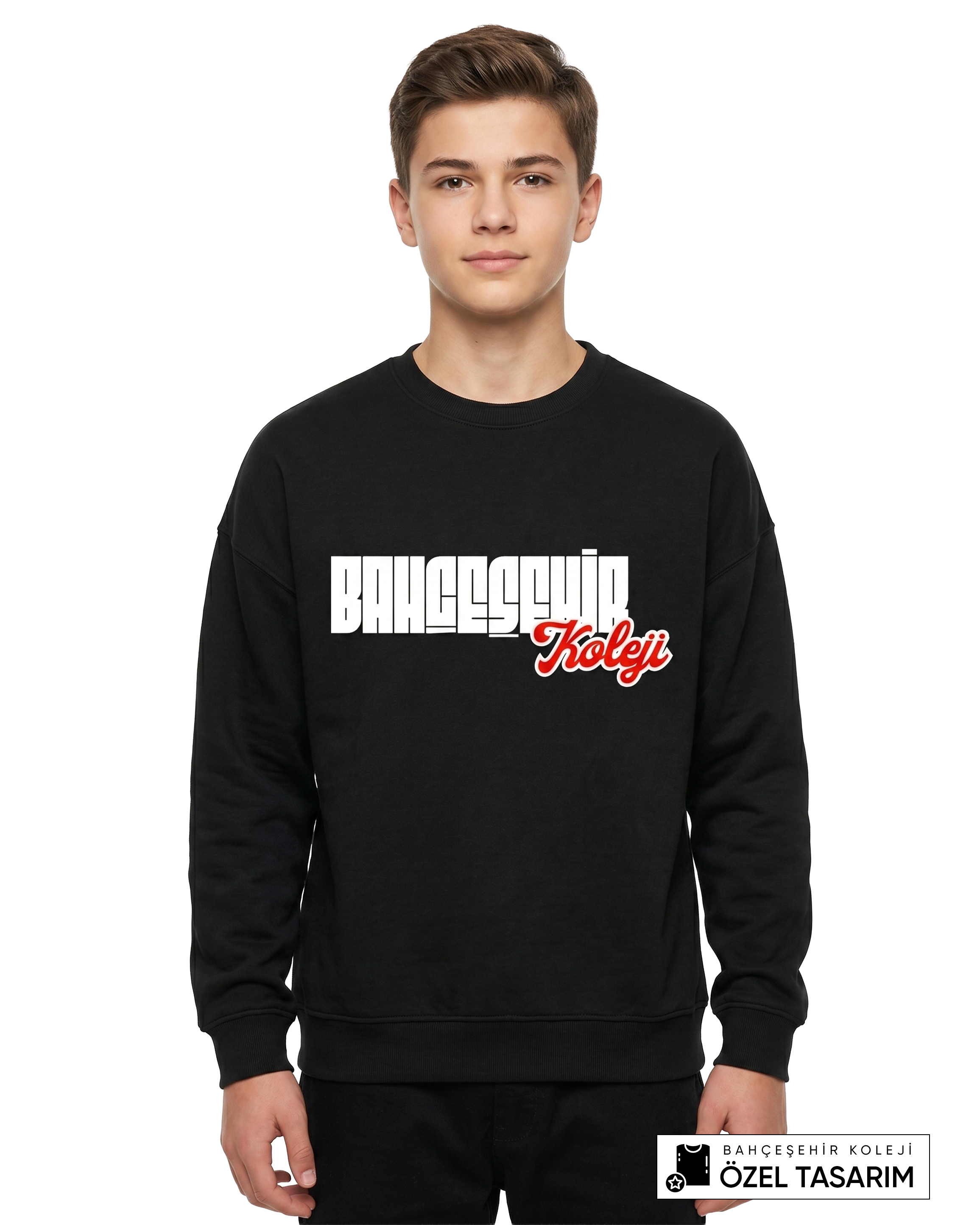 Bahçeşehir Koleji Özel Tasarım Yazılı Sweatshirt