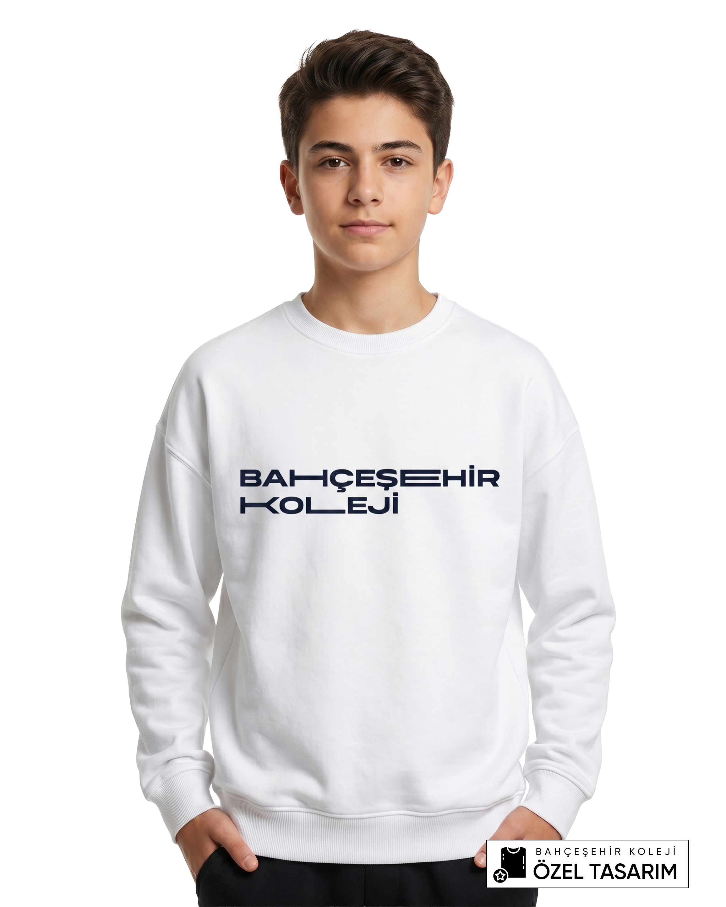 Bahçeşehir Koleji Özel Tasarım Yazılı Sweatshirt