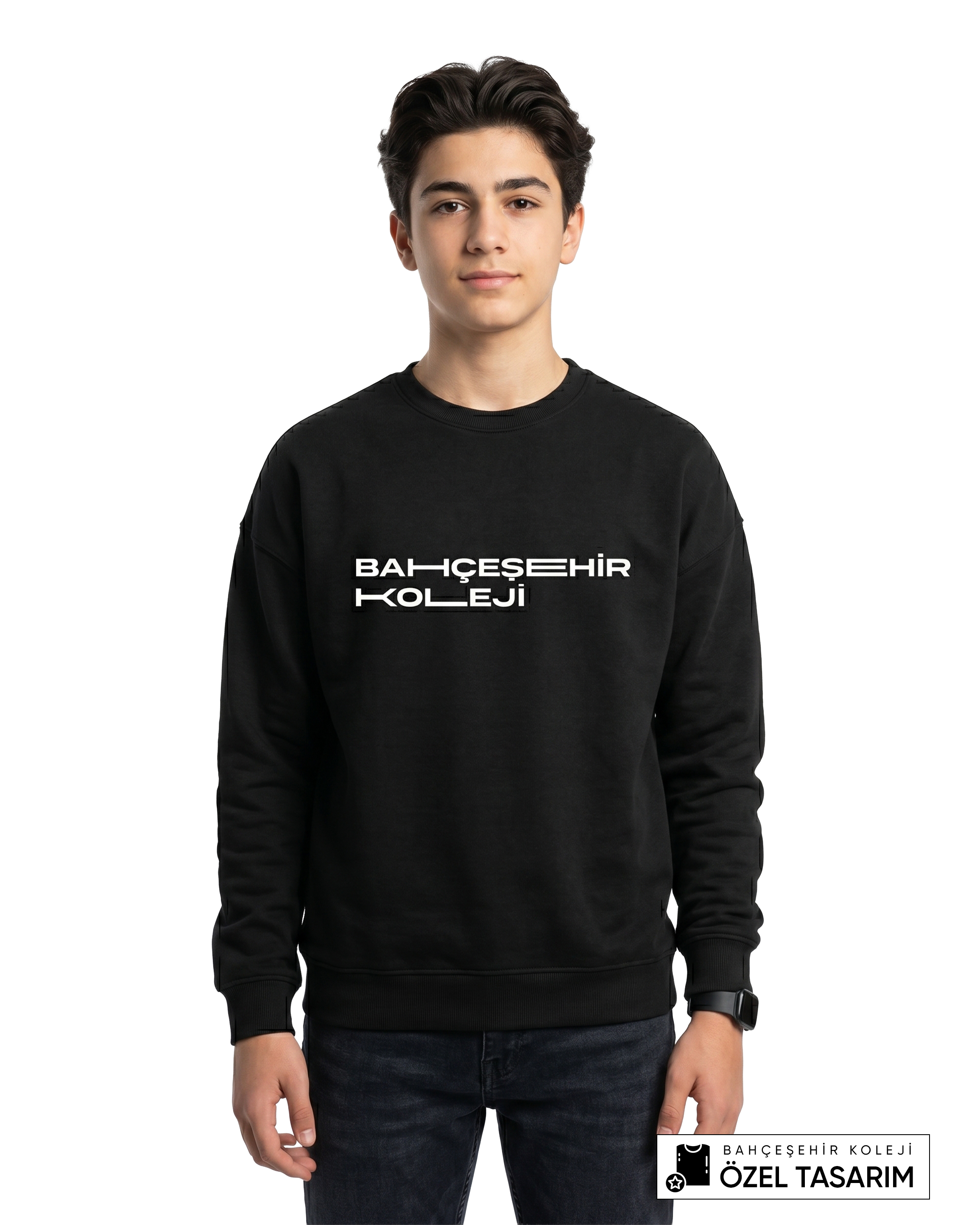 Bahçeşehir Koleji Özel Tasarım Yazılı Sweatshirt
