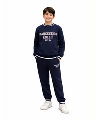 Bahçeşehir Koleji 3'lü 3 İplik Kolej Seti: Kolej Ceketi + Sweatshirt + Eşofman Altı