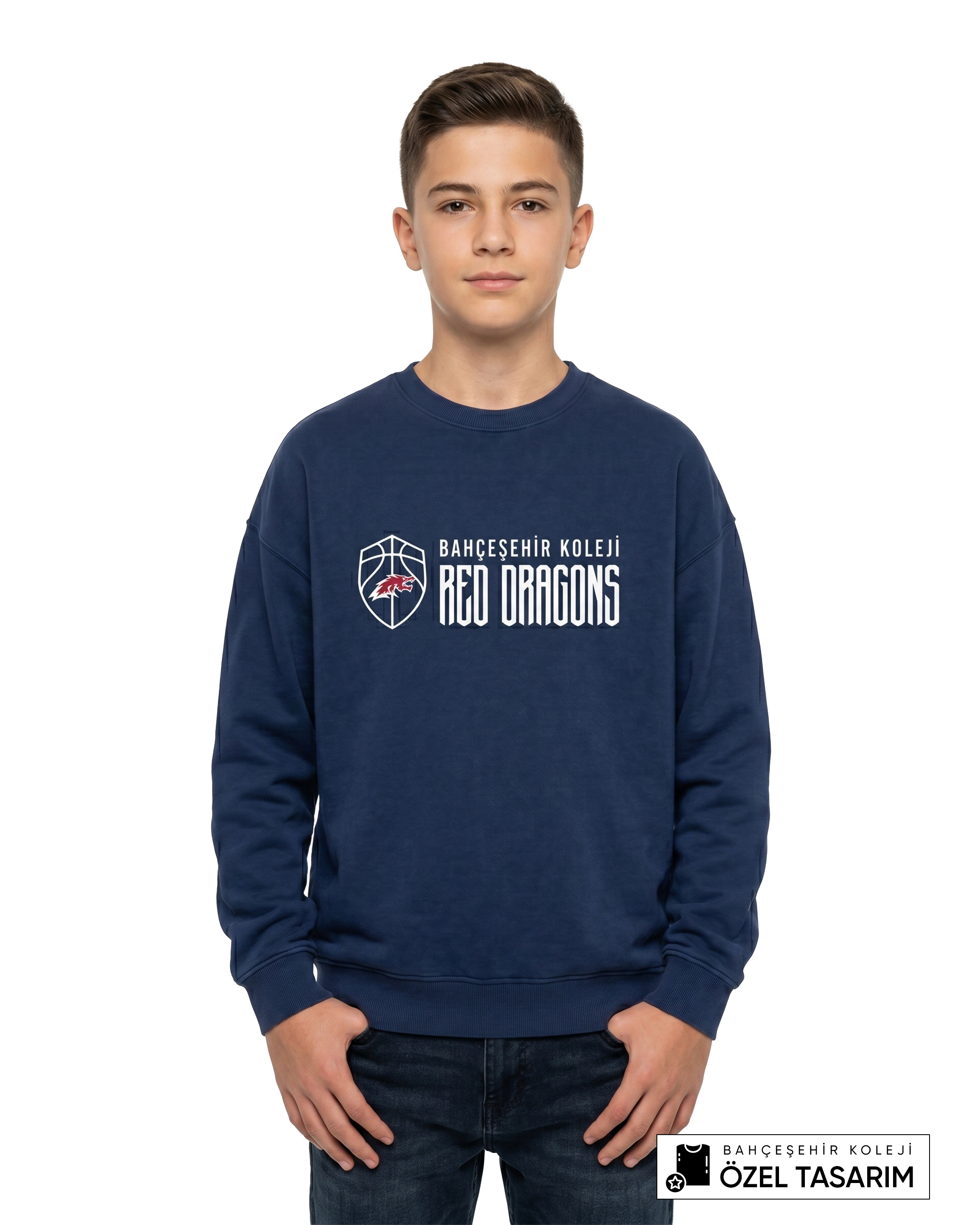 Bahçeşehir Koleji Red Dragons Basketball Temalı Özel Tasarım Sweatshirt