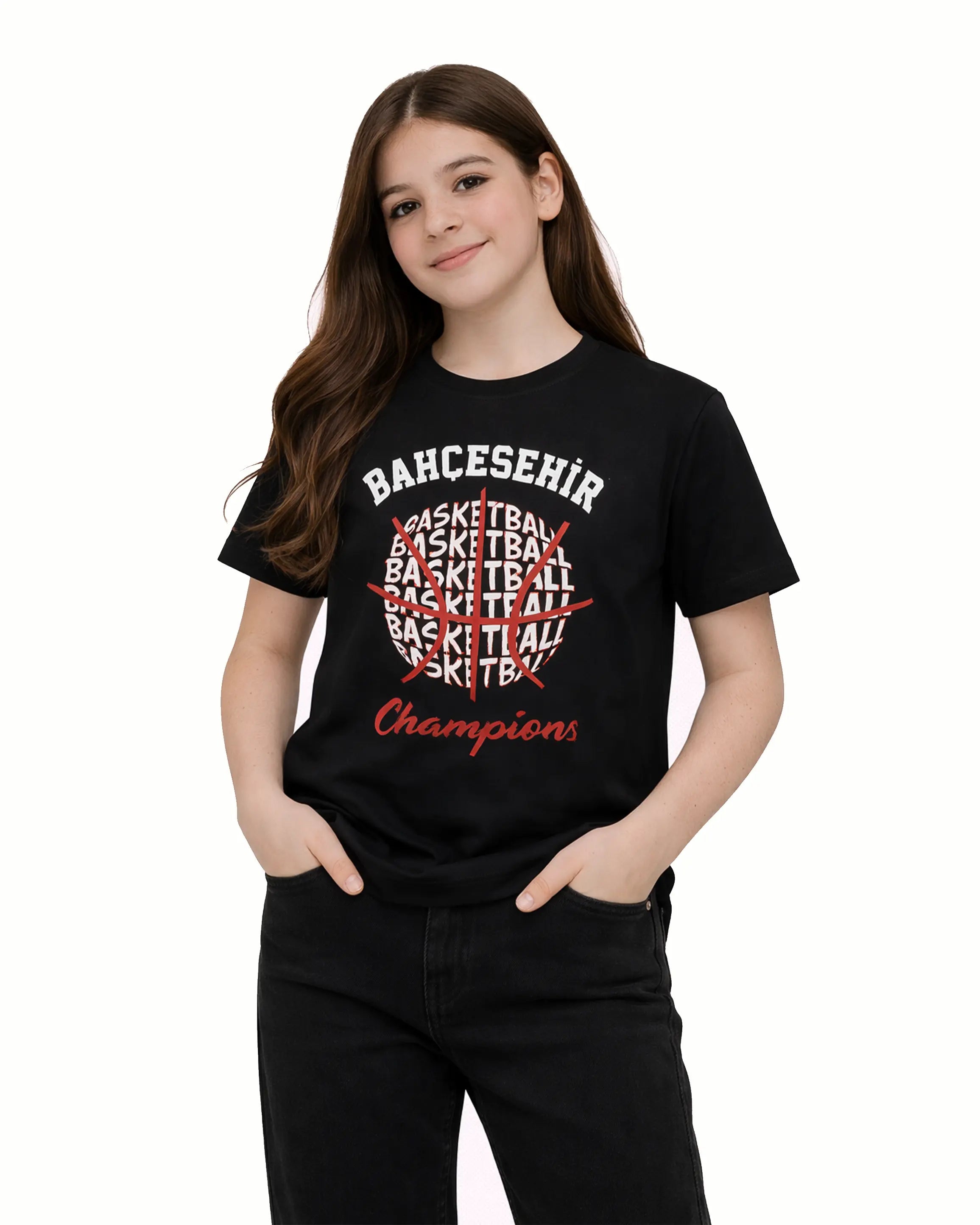 BK Basketball Champion Siyah T-Shirt bigkeepcollection