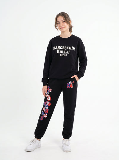 Bahçeşehir EST 94 Sweatshirt + Champion Siyah T-Shirt + Red Dragons Siyah Eşofman Altı Kombin