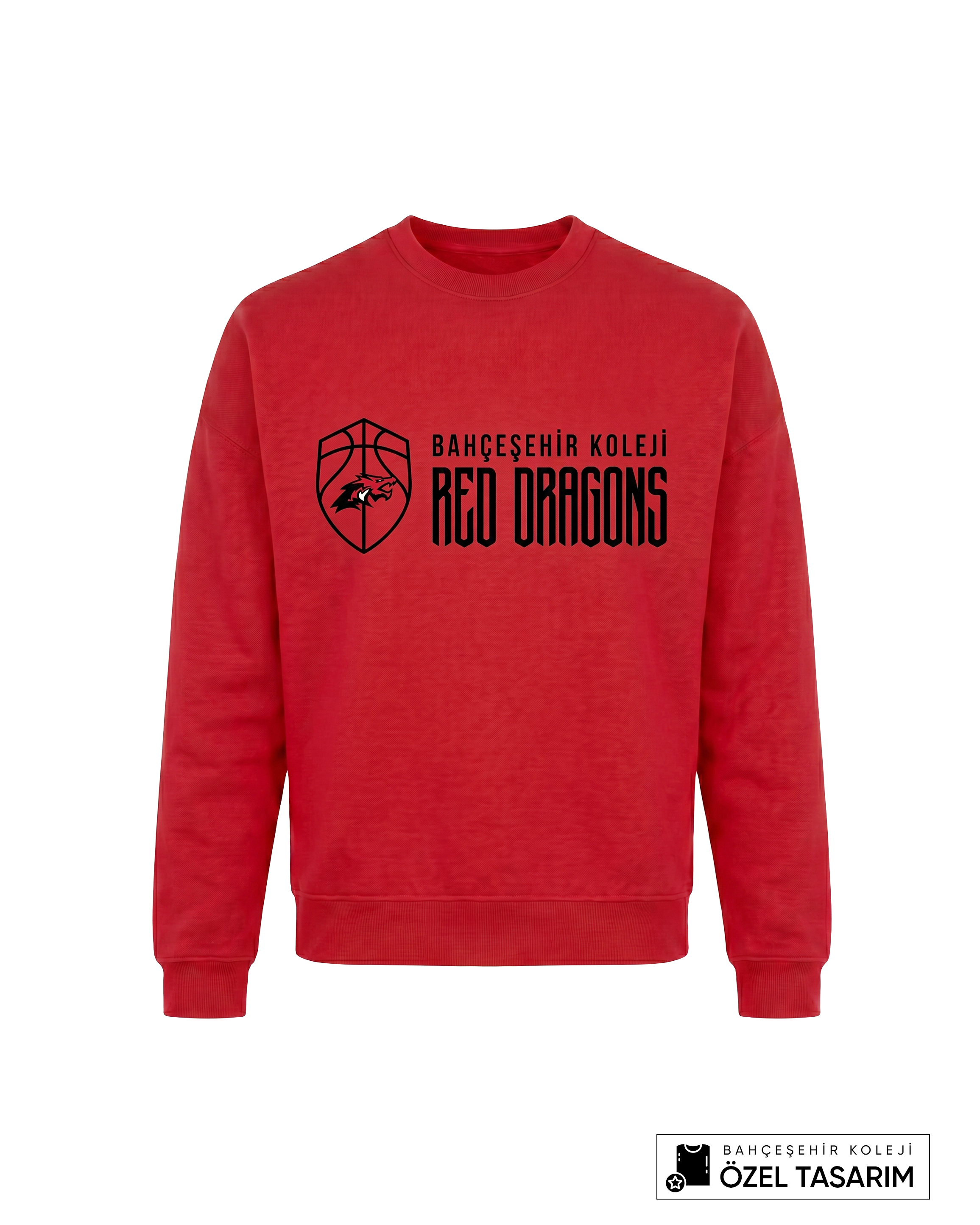 Bahçeşehir Koleji Red Dragons Basketball Temalı Özel Tasarım Sweatshirt