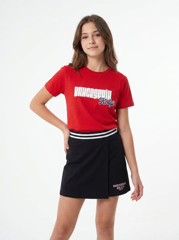 Bahçeşehir Koleji Özel Tasarım Kırmızı T-shirt + Şort Etek