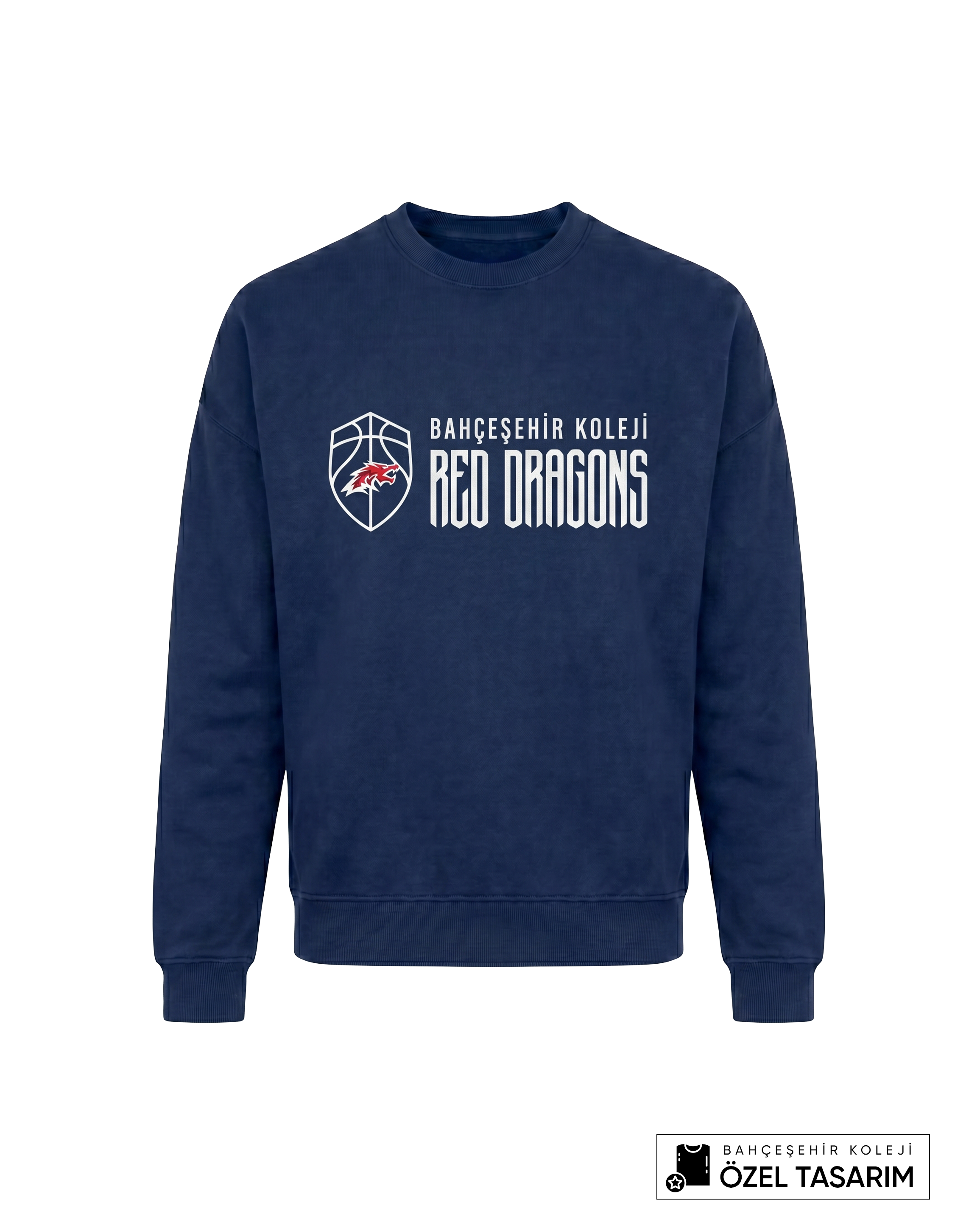 Bahçeşehir Koleji Red Dragons Basketball Temalı Özel Tasarım Sweatshirt