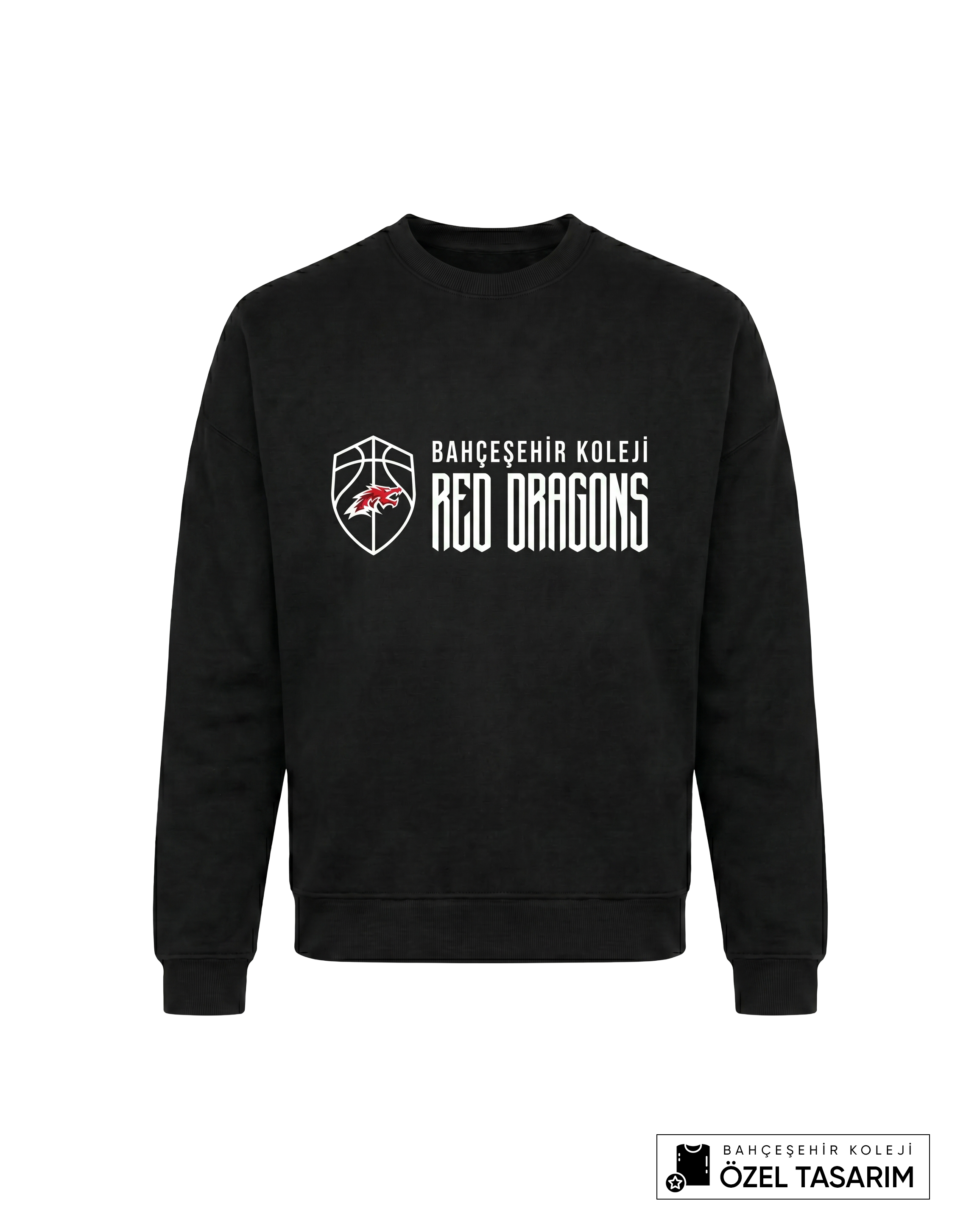 Bahçeşehir Koleji Red Dragons Basketball Temalı Özel Tasarım Sweatshirt