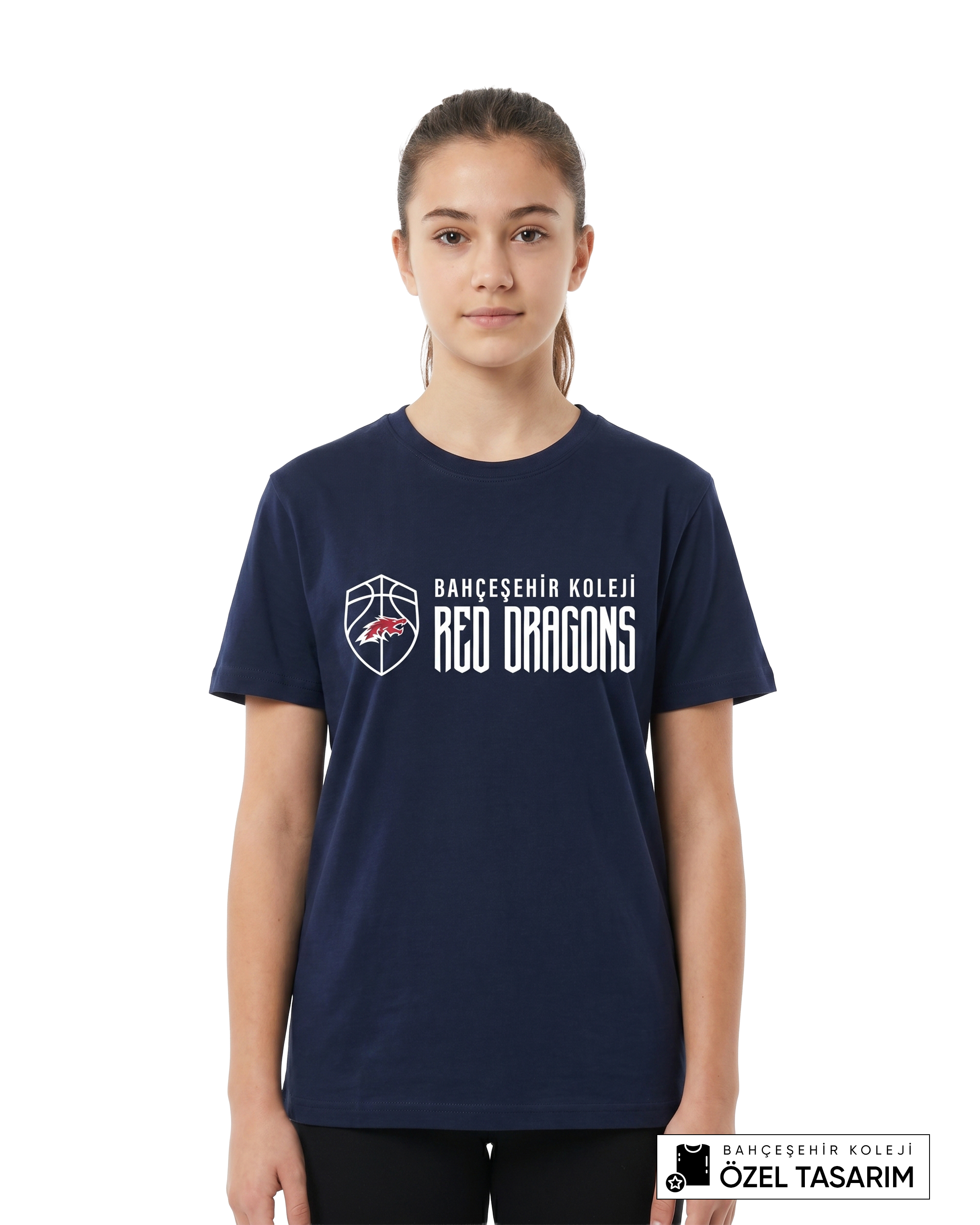 Bahçeşehir Koleji Red Dragons Basketball Temalı Özel Tasarım T-shirt
