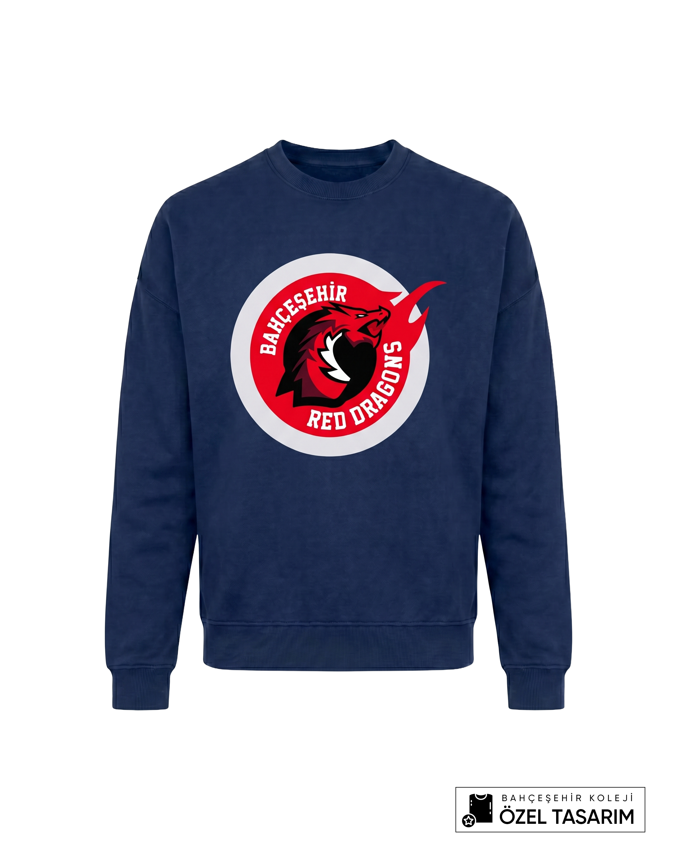 Bahçeşehir Koleji Red Dragons Logolu Özel Tasarım Sweatshirt