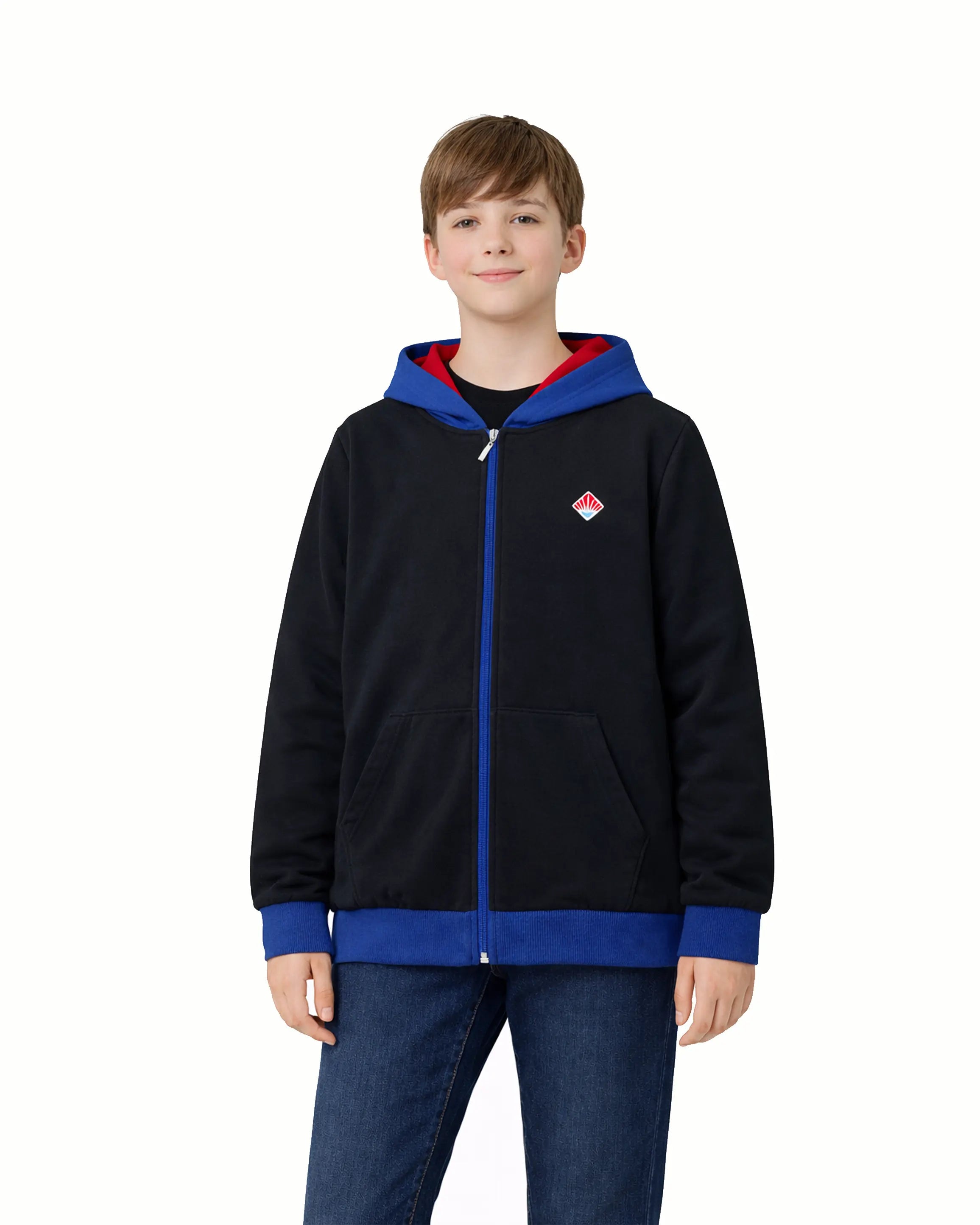 Bahçeşehir Koleji Mavi Fermuarlı Logolu Kolej Ceketi bigkeepcollection