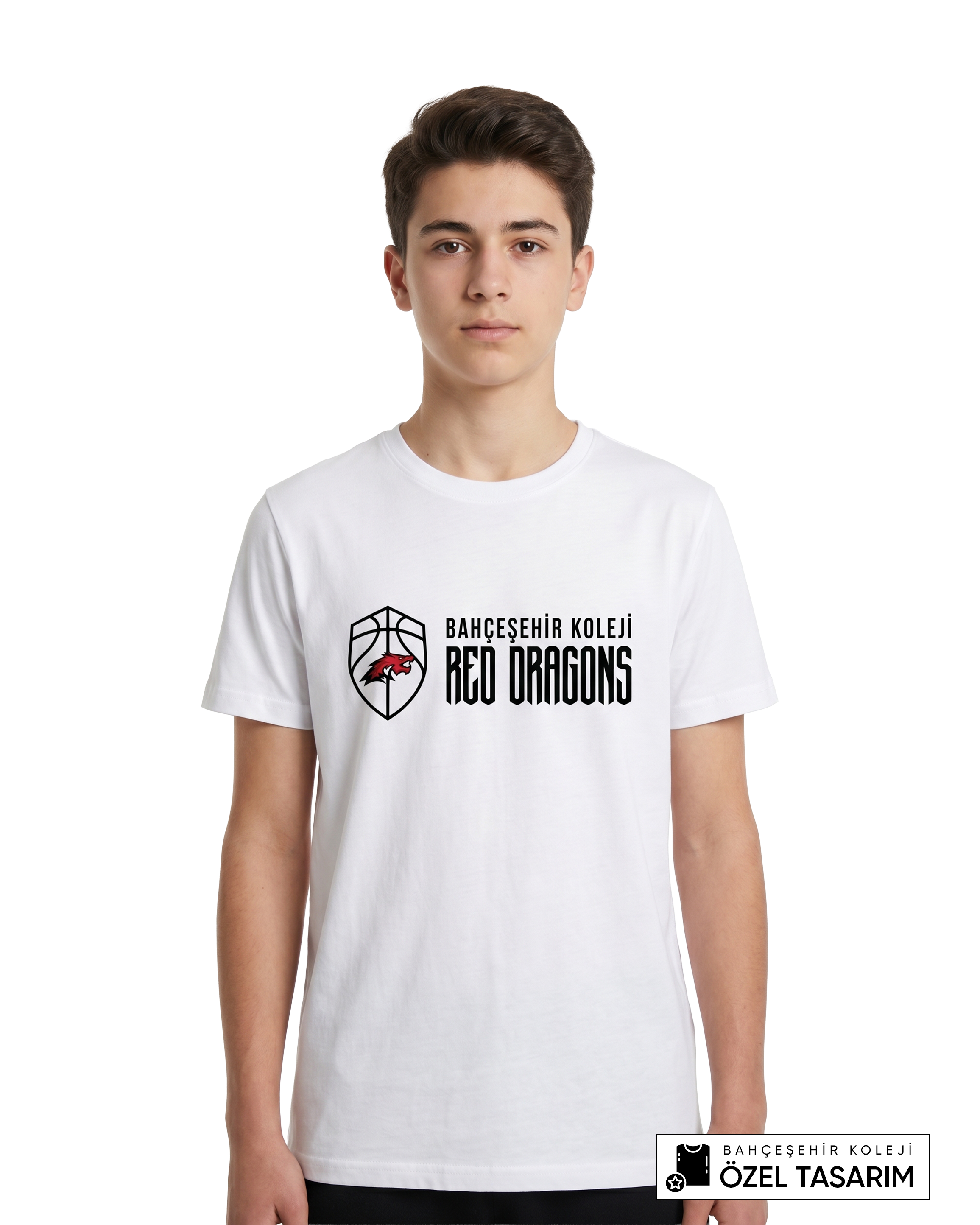 Bahçeşehir Koleji Red Dragons Basketball Temalı Özel Tasarım T-shirt