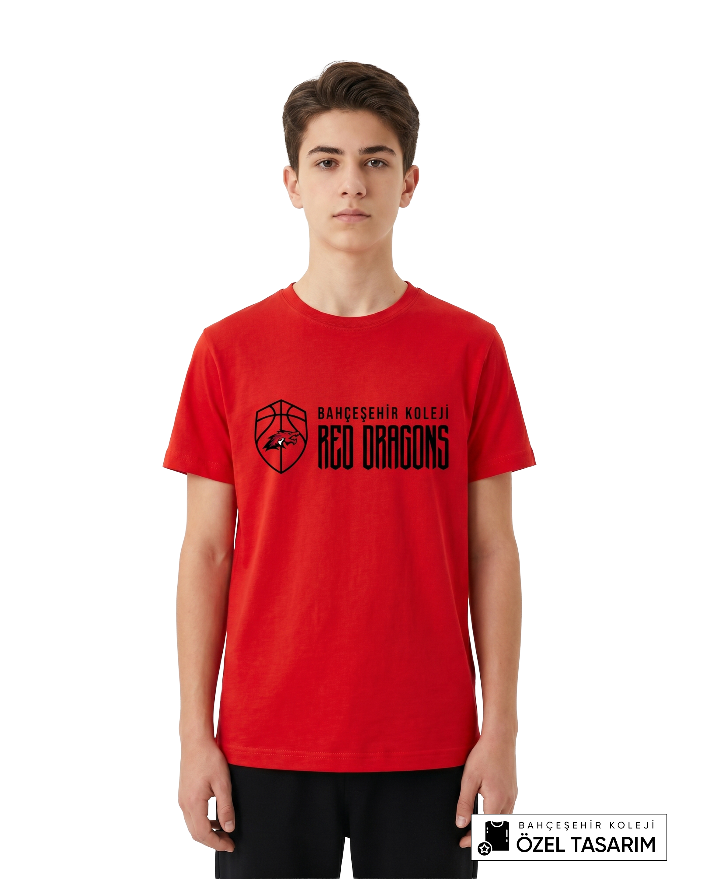 Bahçeşehir Koleji Red Dragons Basketball Temalı Özel Tasarım T-shirt