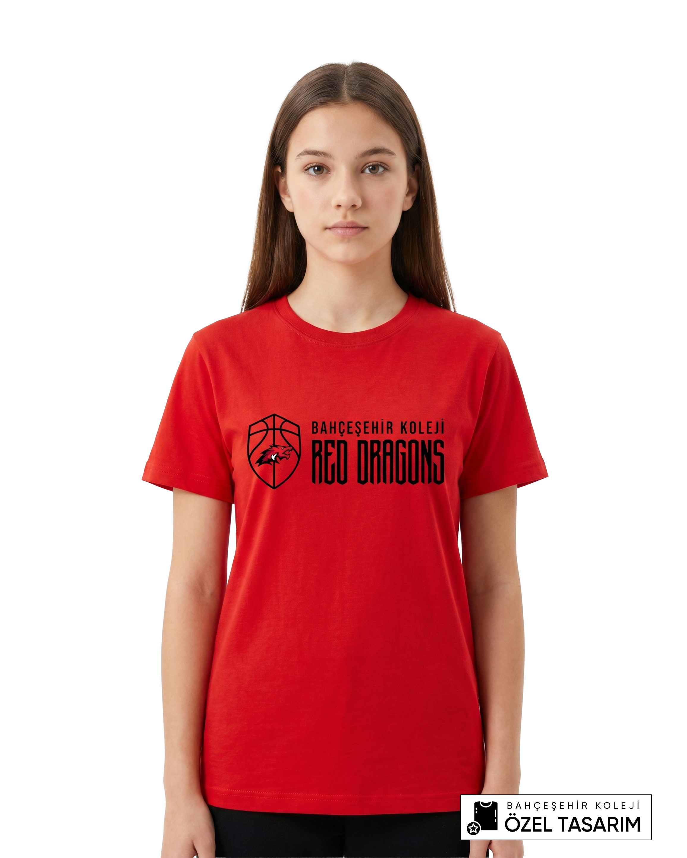 Bahçeşehir Koleji Red Dragons Basketball Temalı Özel Tasarım T-shirt
