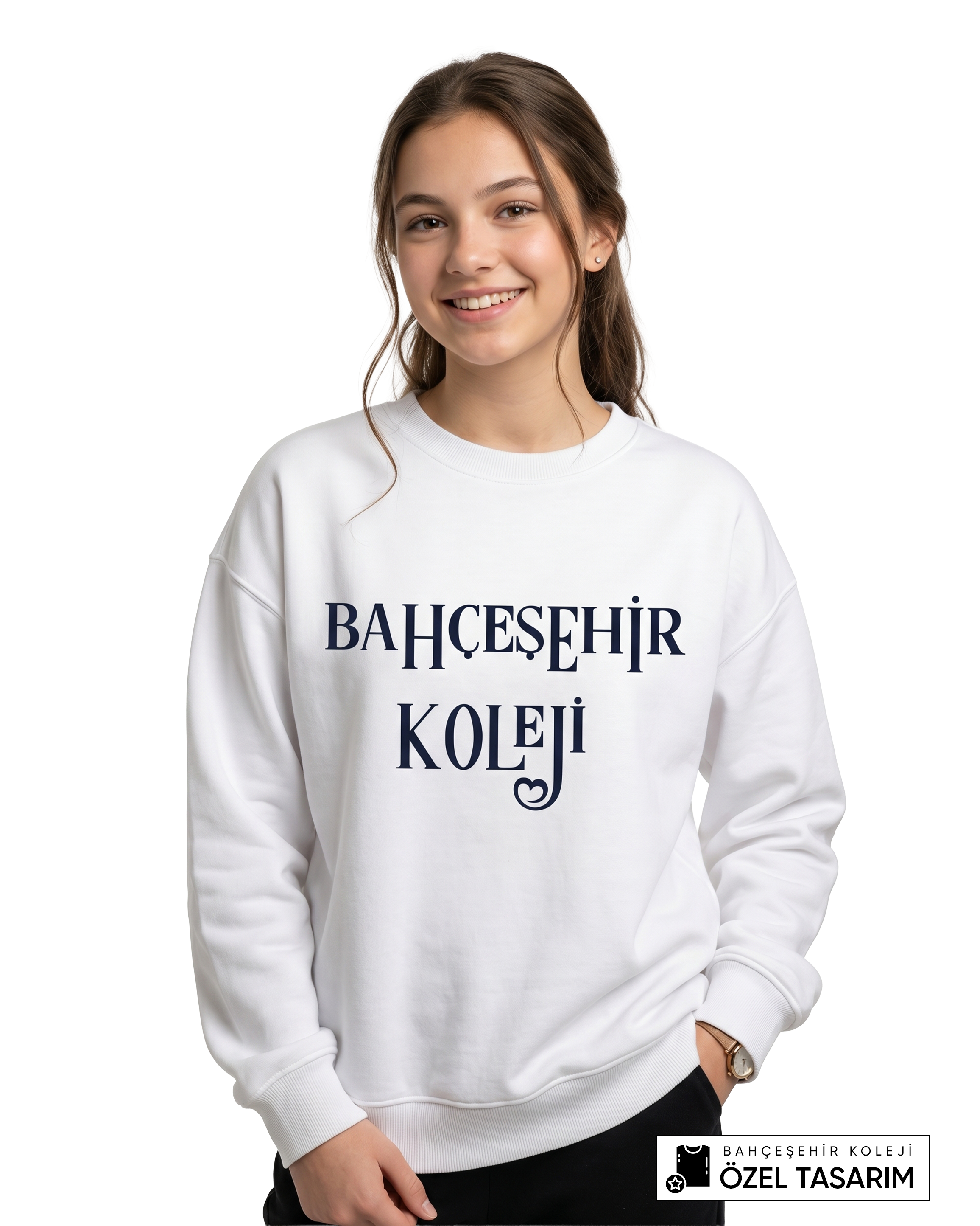Bahçeşehir Koleji Özel Tasarım Yazılı Sweatshirt