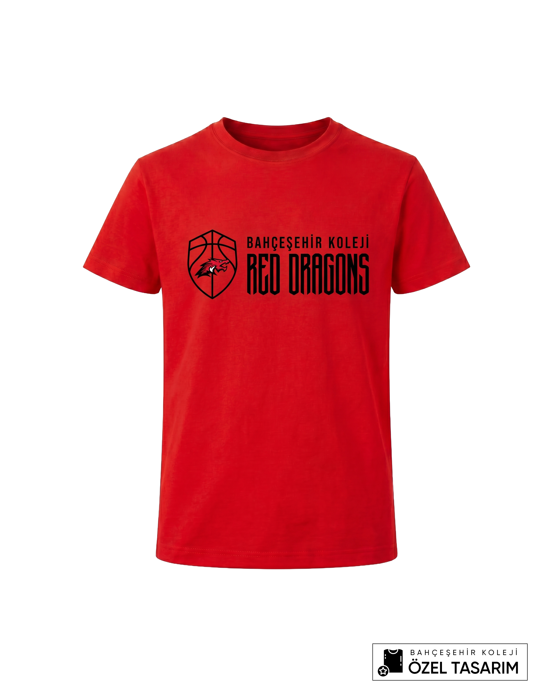 Bahçeşehir Koleji Red Dragons Basketball Temalı Özel Tasarım T-shirt