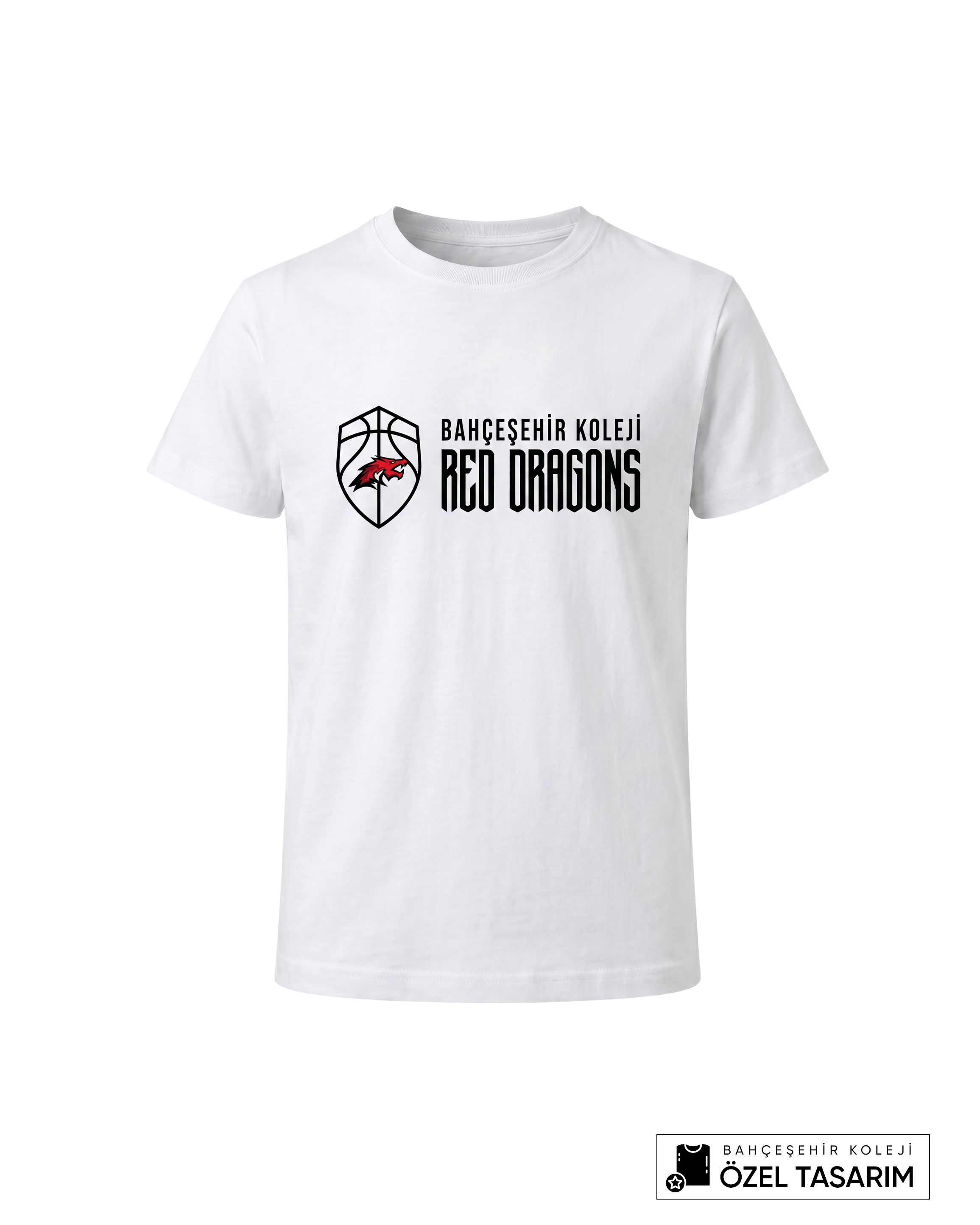 Bahçeşehir Koleji Red Dragons Basketball Temalı Özel Tasarım T-shirt