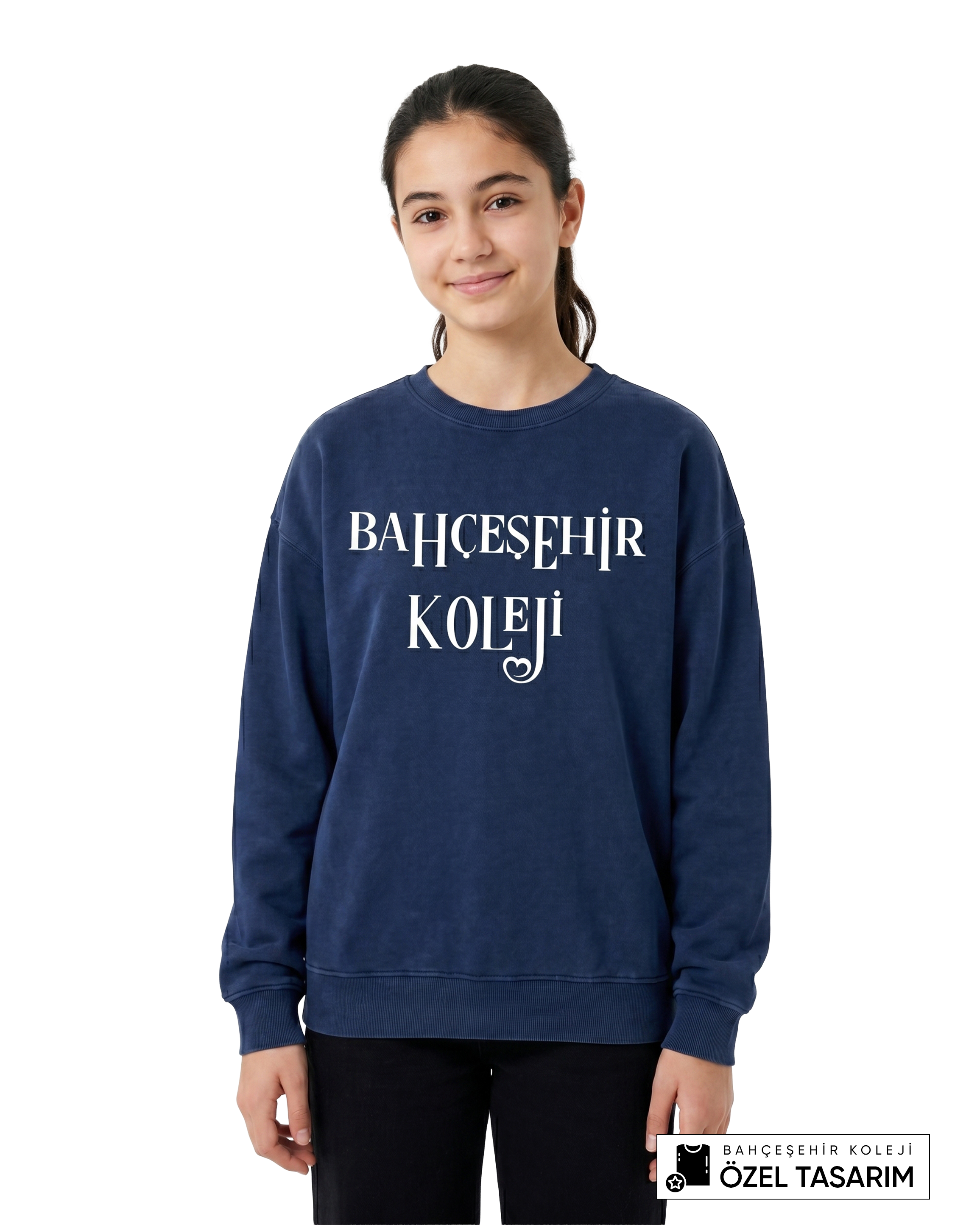 Bahçeşehir Koleji Özel Tasarım Yazılı Sweatshirt