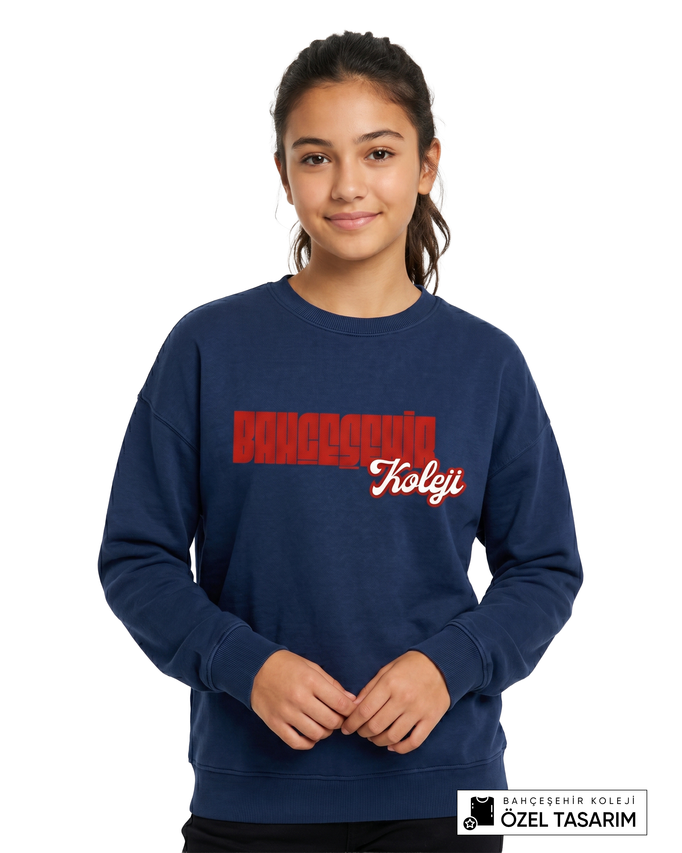 Bahçeşehir Koleji Özel Tasarım Yazılı Sweatshirt