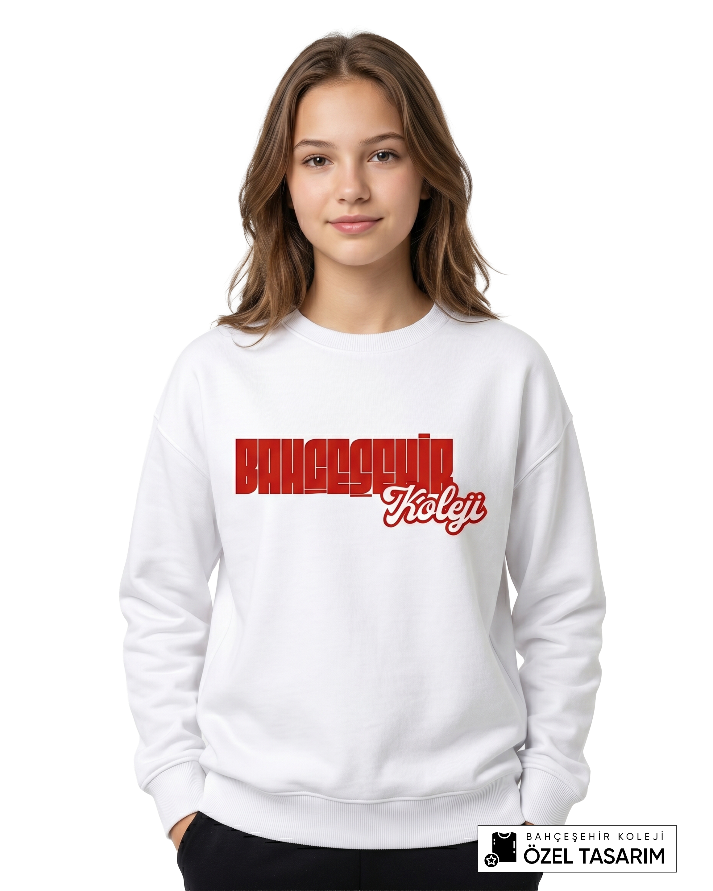 Bahçeşehir Koleji Özel Tasarım Yazılı Sweatshirt