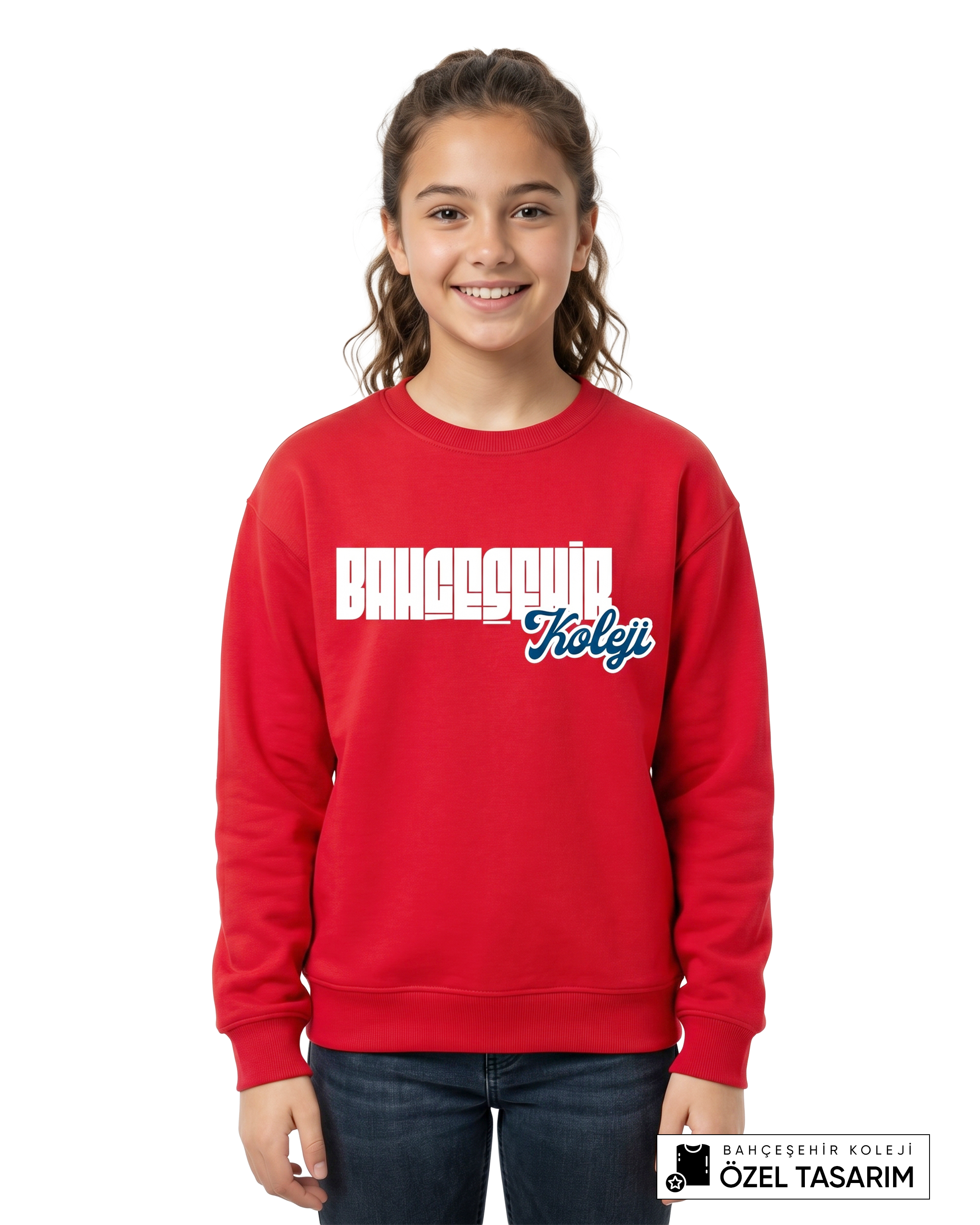 Bahçeşehir Koleji Özel Tasarım Yazılı Sweatshirt