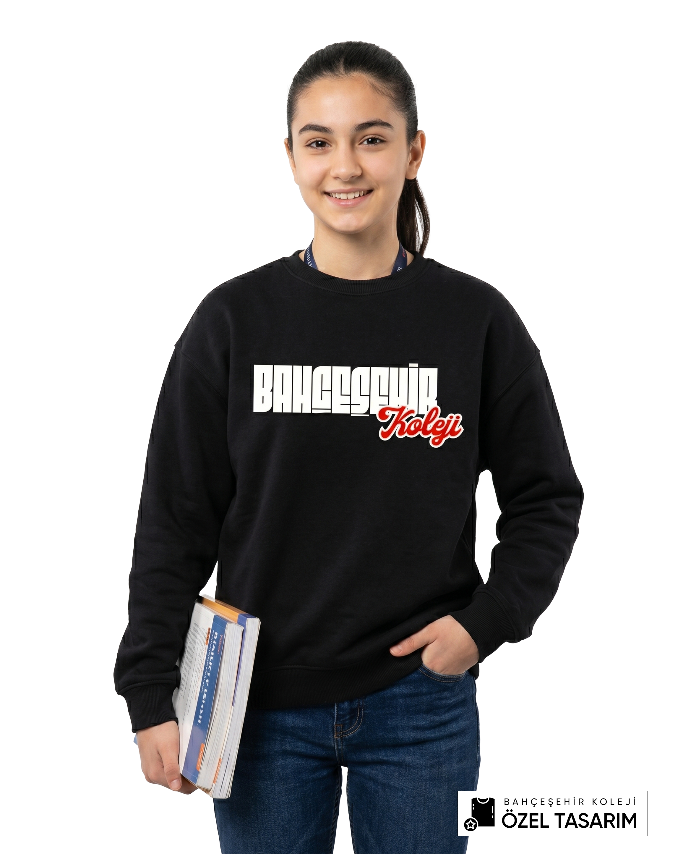 Bahçeşehir Koleji Özel Tasarım Yazılı Sweatshirt