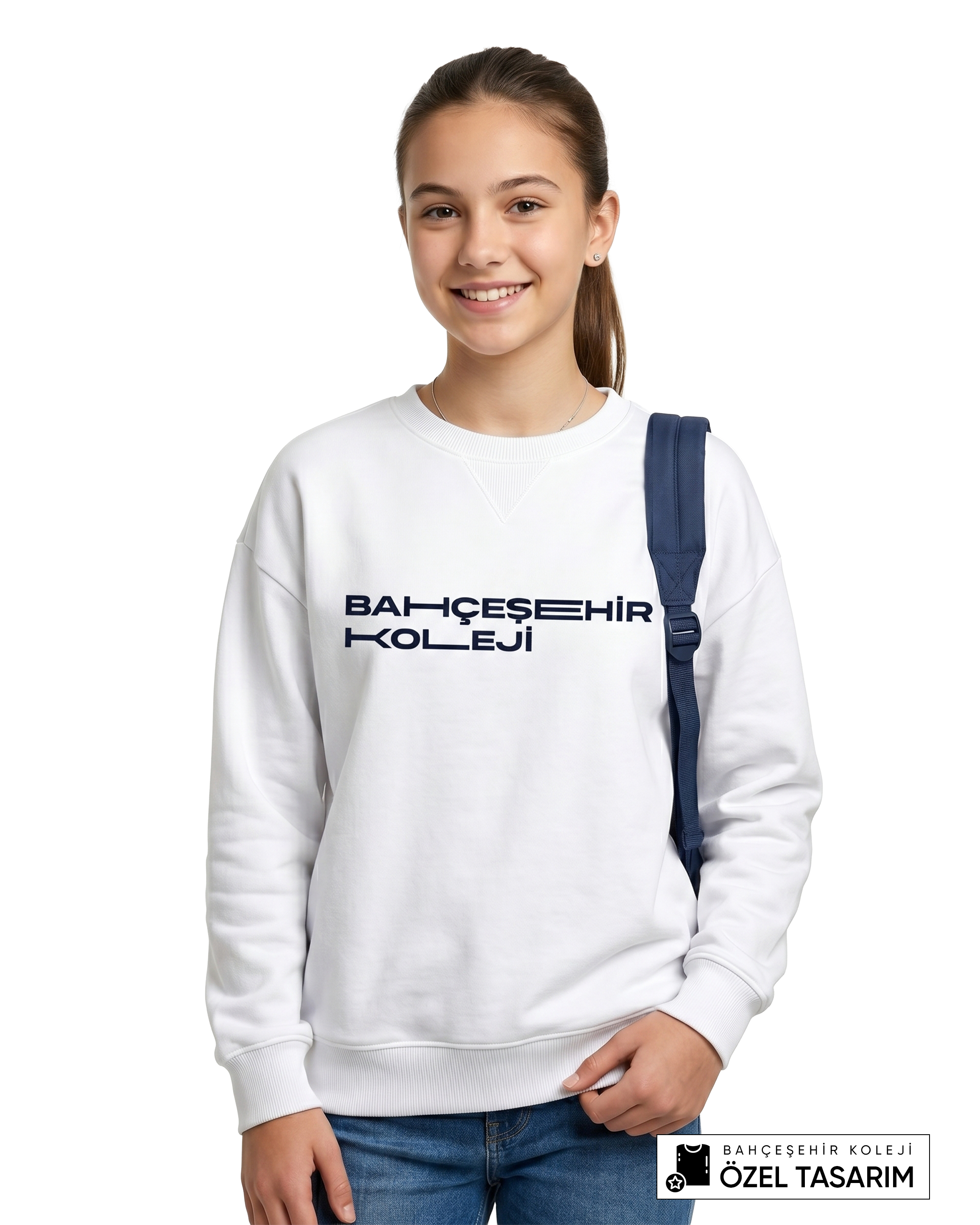 Bahçeşehir Koleji Özel Tasarım Yazılı Sweatshirt