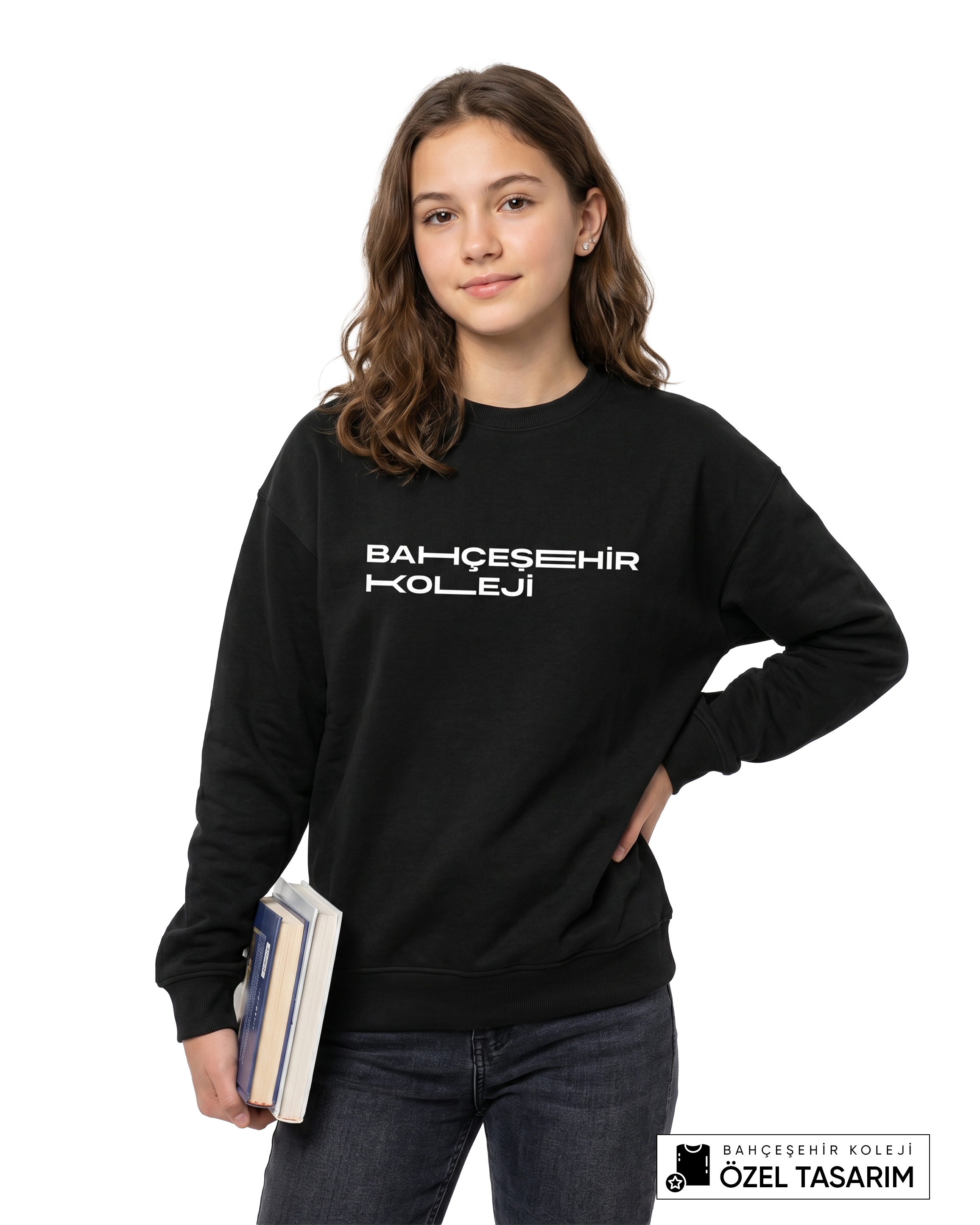 Bahçeşehir Koleji Özel Tasarım Yazılı Sweatshirt