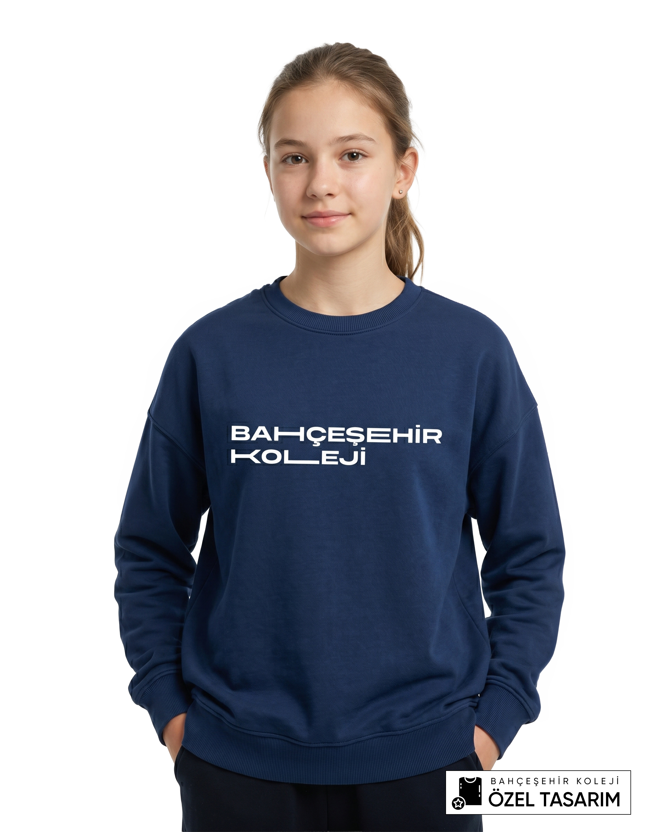 Bahçeşehir Koleji Özel Tasarım Yazılı Sweatshirt
