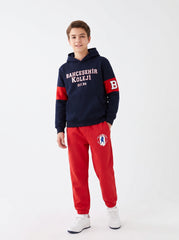 Bahçeşehir Koleji EST 94 Kapüşonlu Sweatshirt + Kırmızı Eşofman Altı