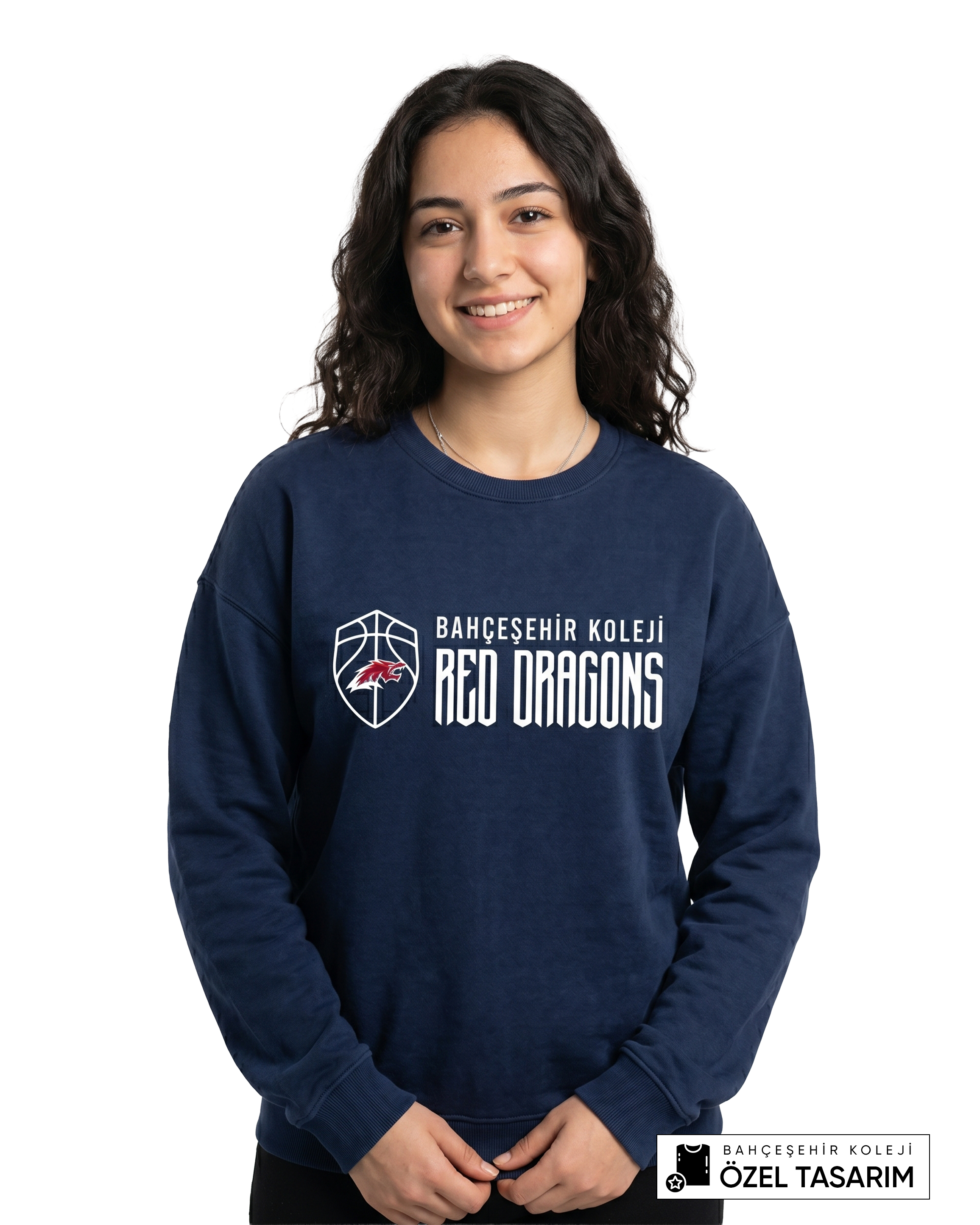 Bahçeşehir Koleji Red Dragons Basketball Temalı Özel Tasarım Sweatshirt
