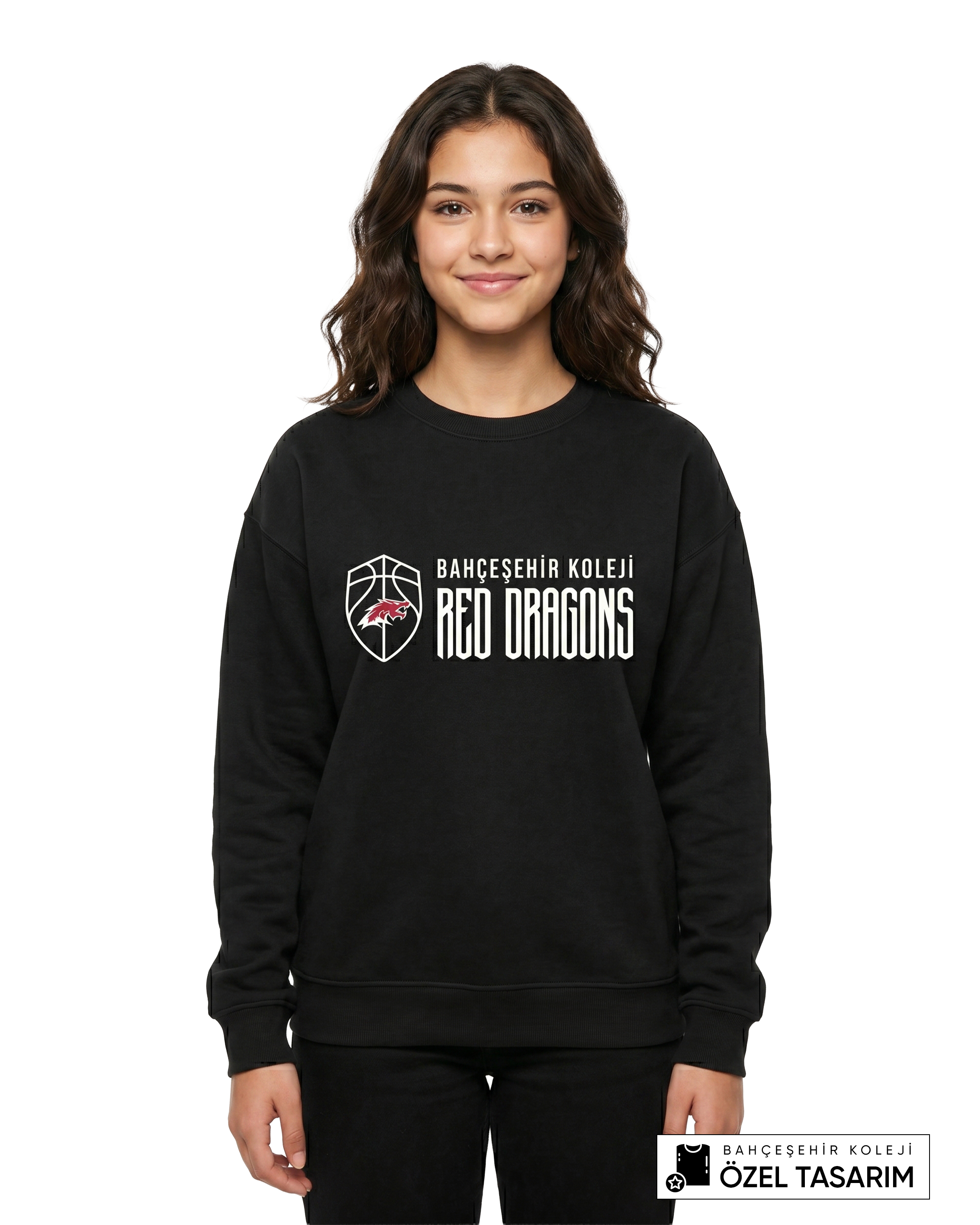Bahçeşehir Koleji Red Dragons Basketball Temalı Özel Tasarım Sweatshirt