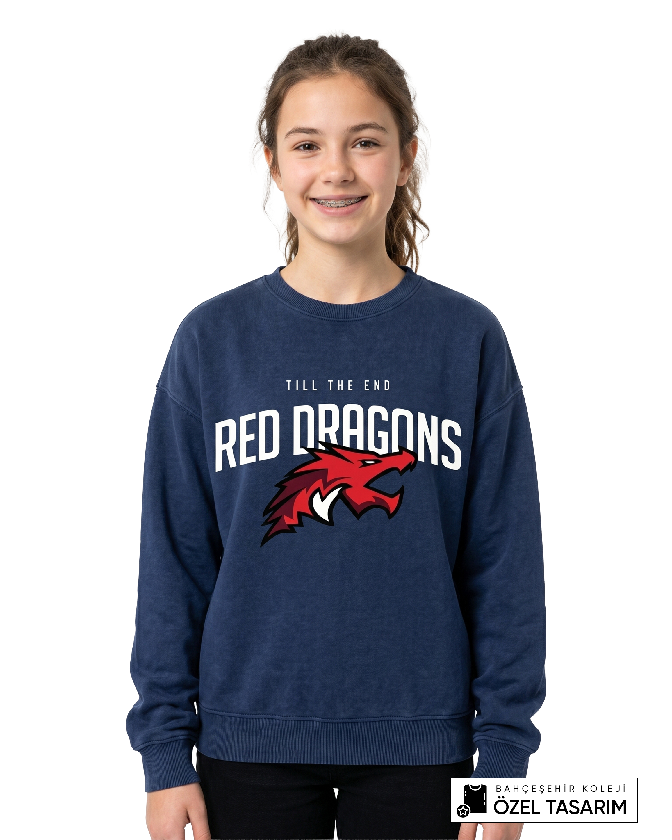 Bahçeşehir Koleji Red Dragons Özel Tasarım Sweatshirt
