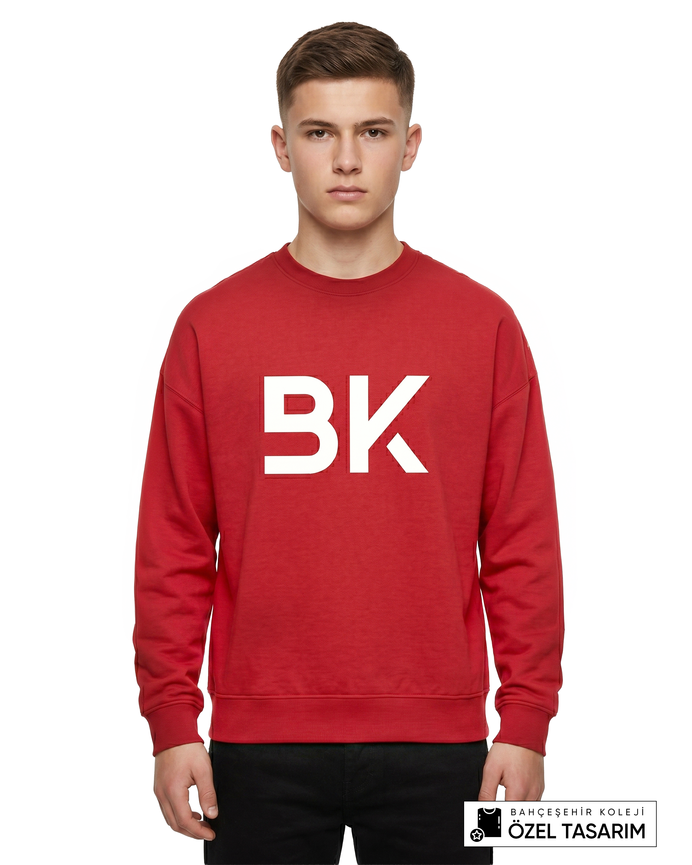 Bahçeşehir Koleji BK Logolu Özel Tasarım Sweatshirt