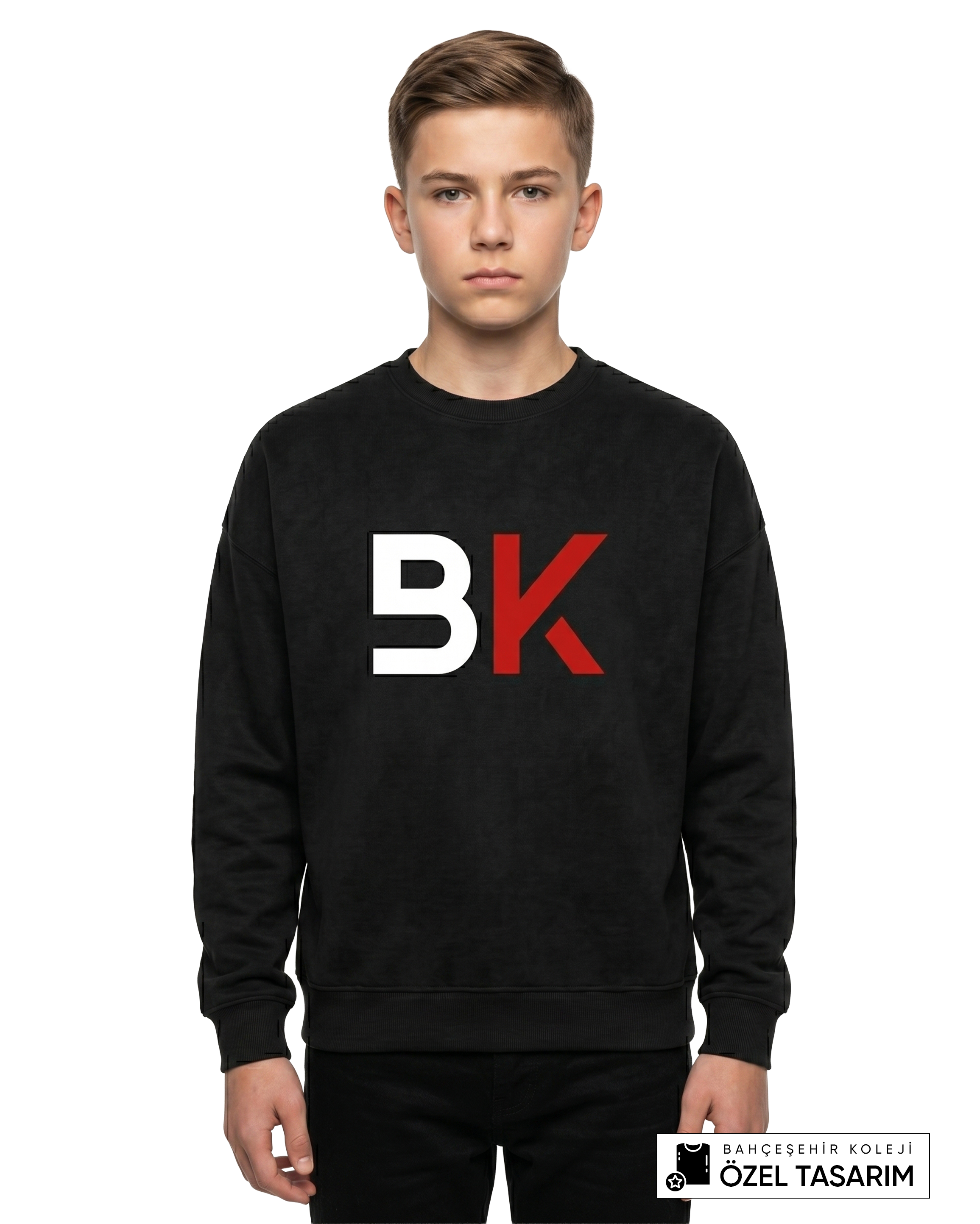 Bahçeşehir Koleji BK Logolu Özel Tasarım Sweatshirt