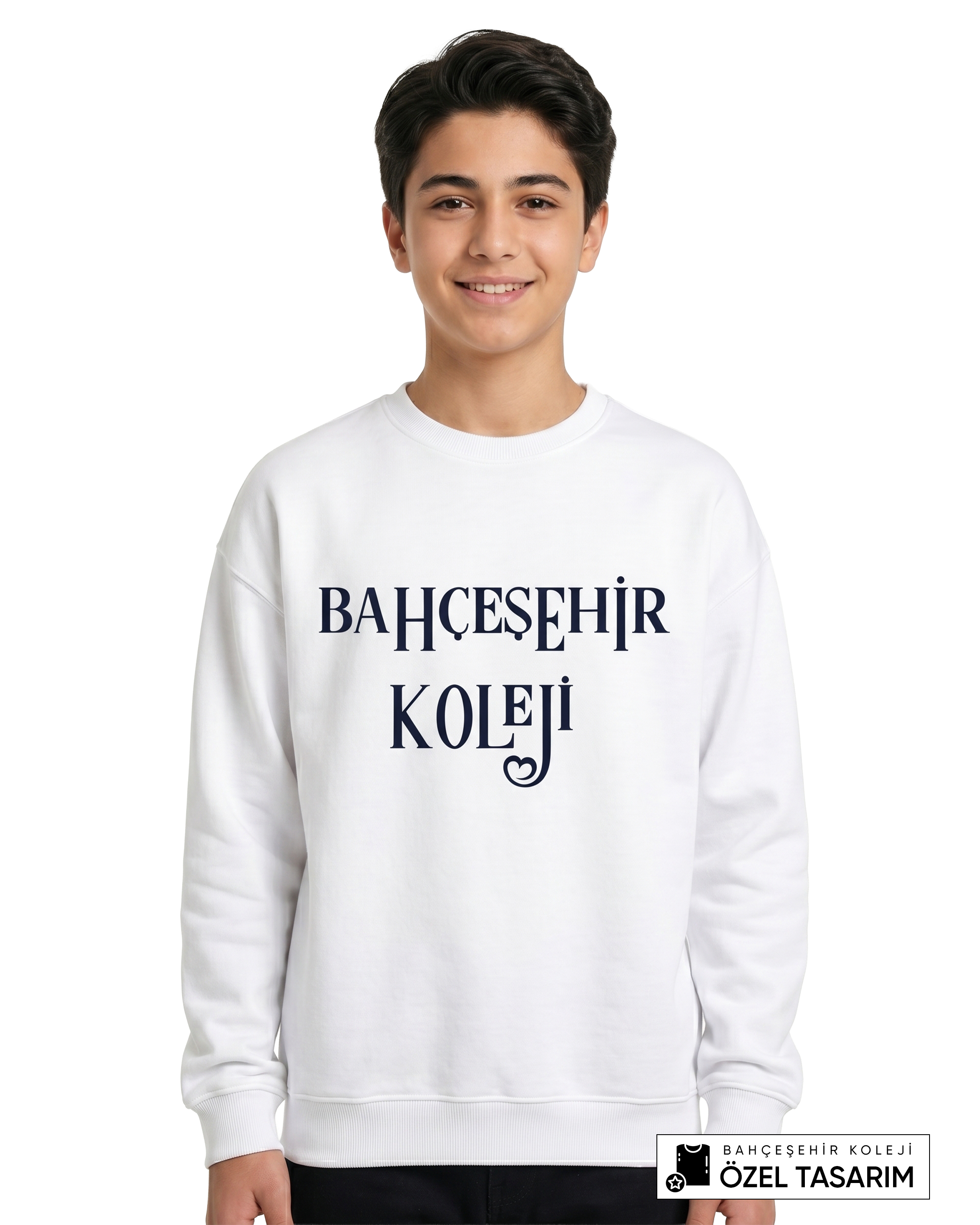 Bahçeşehir Koleji Özel Tasarım Yazılı Sweatshirt