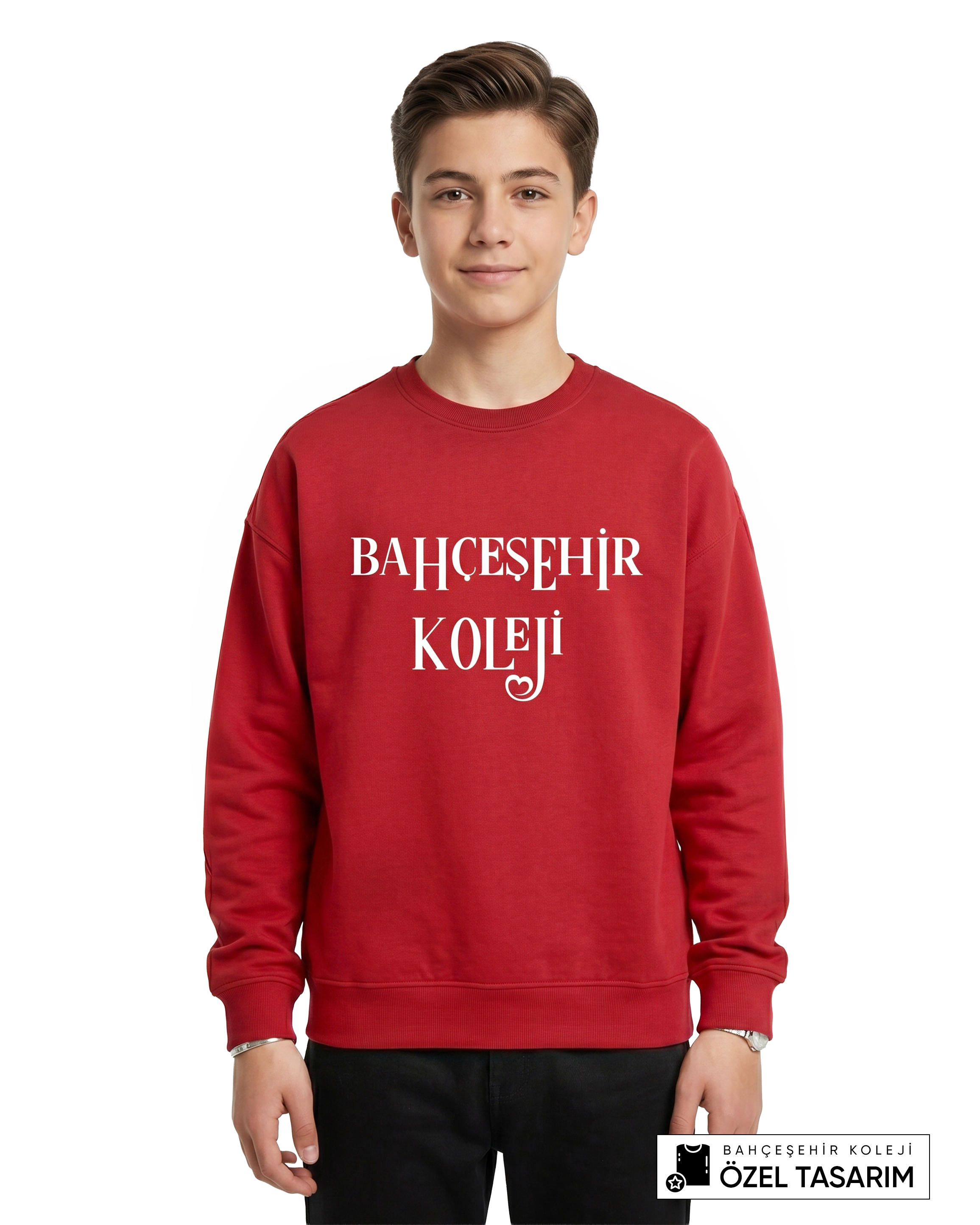 Bahçeşehir Koleji Özel Tasarım Yazılı Sweatshirt