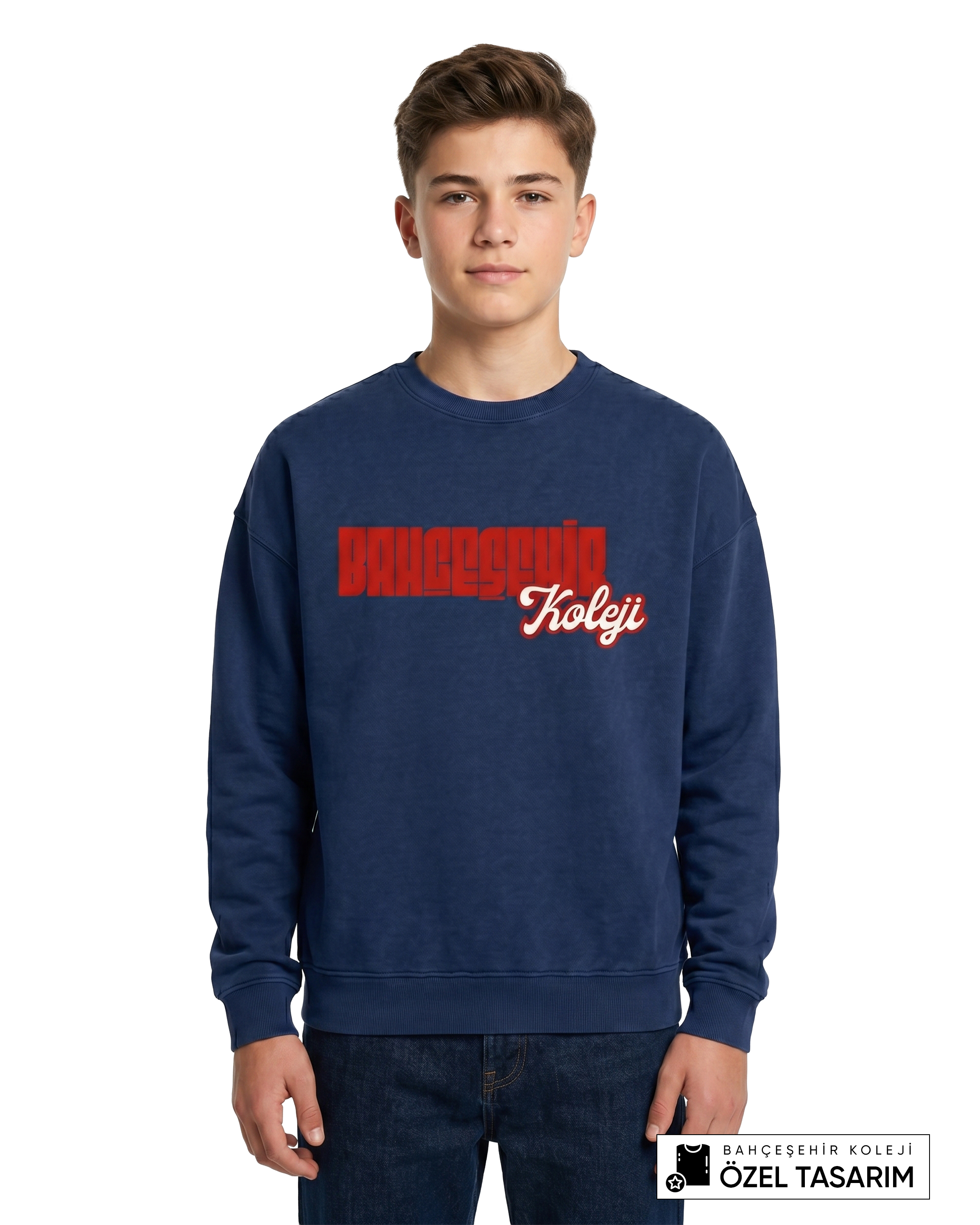 Bahçeşehir Koleji Özel Tasarım Yazılı Sweatshirt