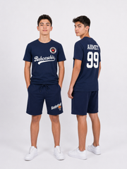 Bahçeşehir Koleji Özelleştirilebilir Koyu Lacivert Forma T-Shirt + Koyu Lacivert Basketball Şort Kombini