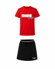Bahçeşehir Koleji Özel Tasarım Kırmızı T-shirt + Şort Etek