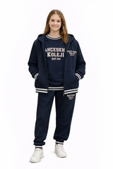 Bahçeşehir Koleji 3'lü 2 İplik Kolej Seti: Kolej Ceketi + Sweatshirt + Eşofman Altı