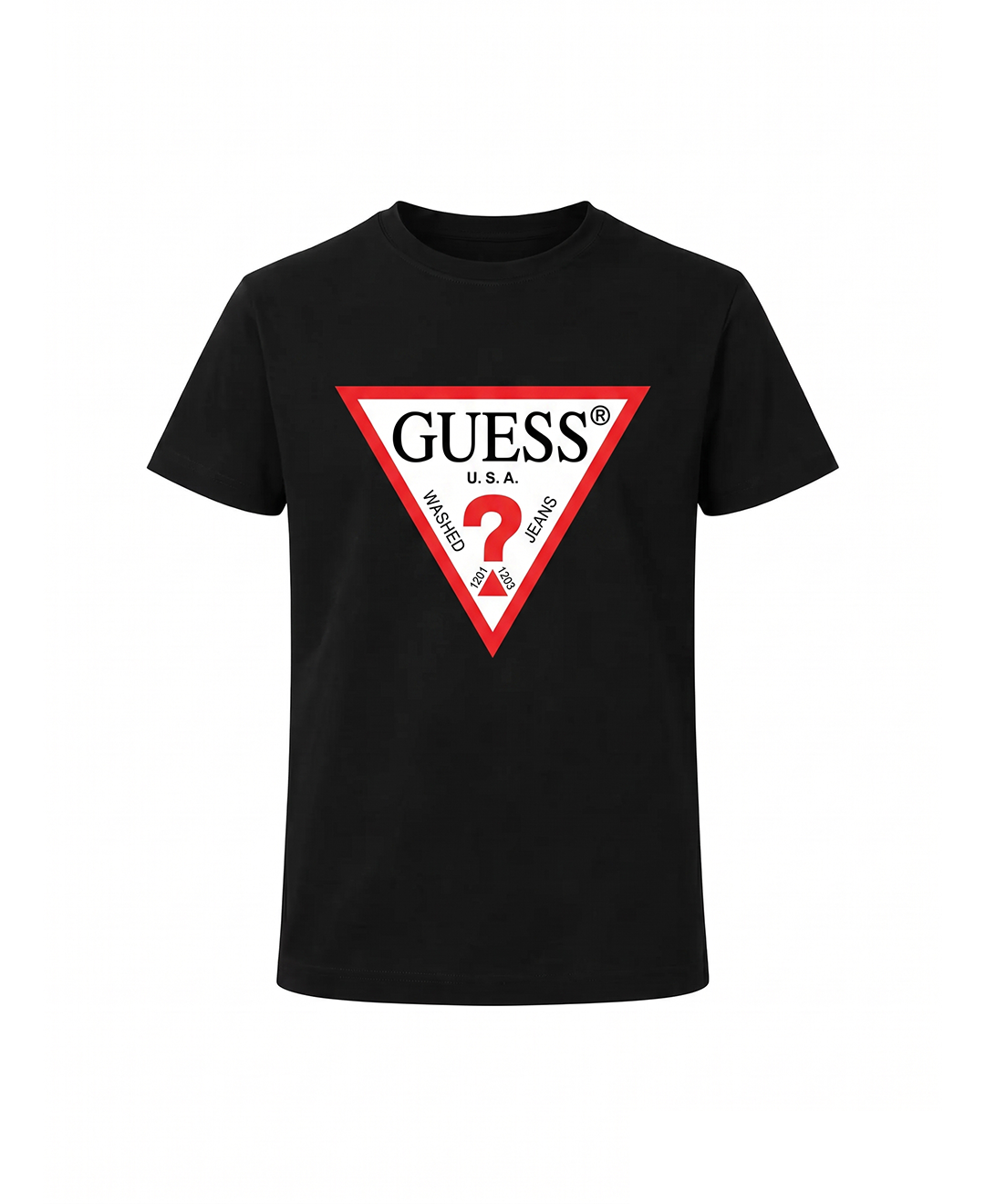 Guess Triangle Logo Siyah Tişört