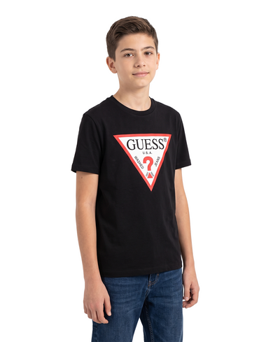 Guess Triangle Logo Siyah Tişört