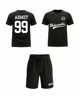 Bahçeşehir Koleji Özelleştirilebilir Basketbol Forma T-Shirt + Siyah Şort Kombini