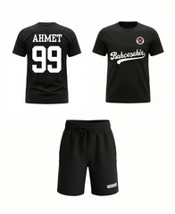 Bahçeşehir Koleji Özelleştirilebilir Basketbol Forma T-Shirt + Siyah Şort Kombini