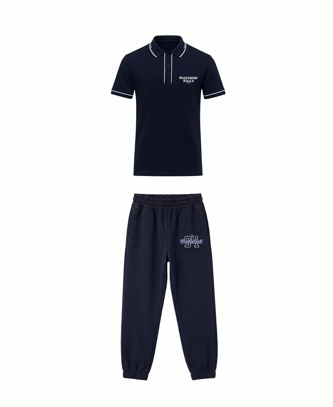 Bahçeşehir Yeni Sezon Polo Yaka T-Shirt + Koyu Lacivert Eşofman Kombini