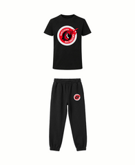 Bahçeşehir Koleji Siyah Logolu T-Shirt + Logolu Siyah Eşofman Kombin